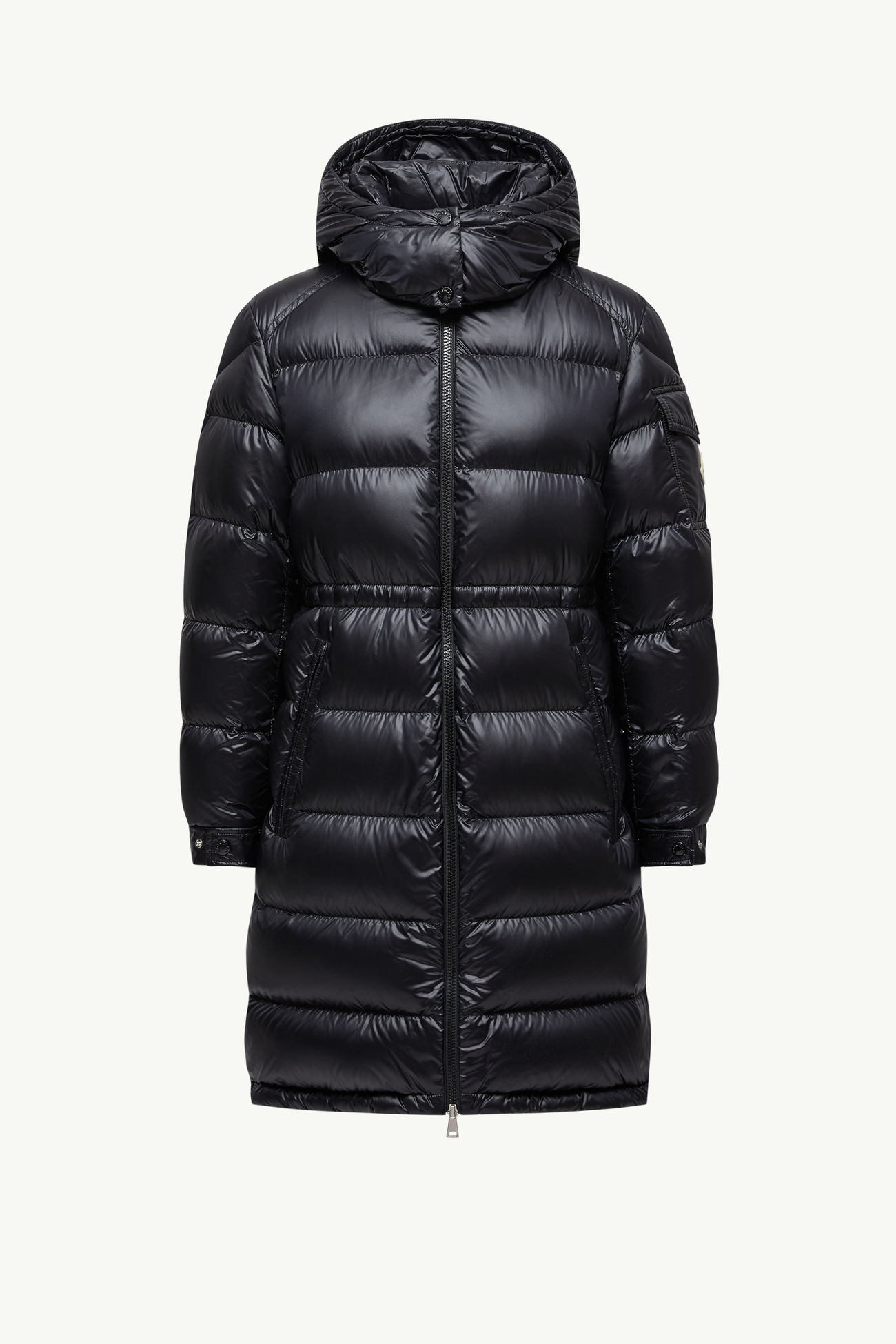 Piumino lungo Meillon con cappuccio Donna Nero Moncler 2