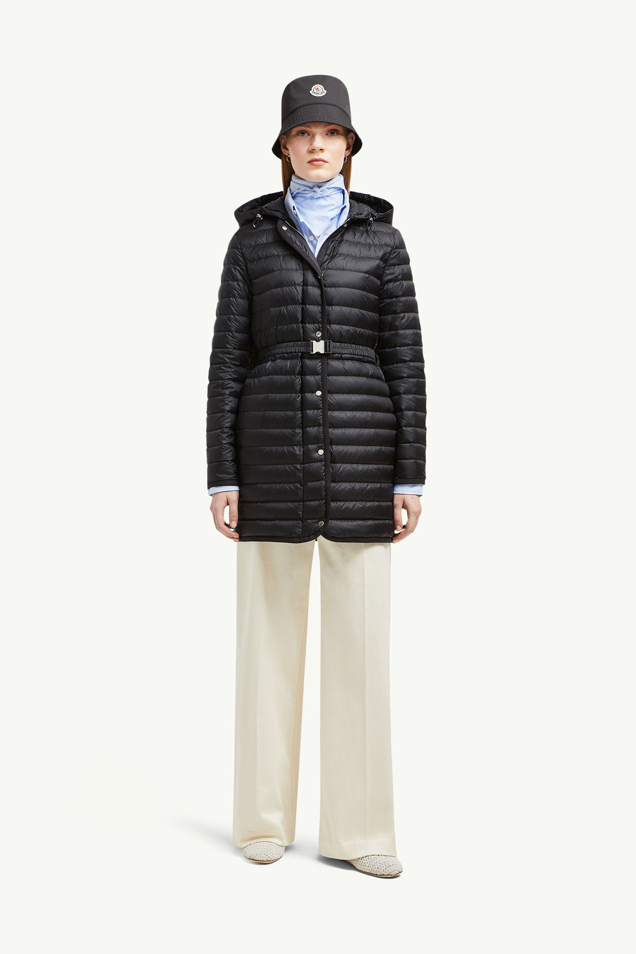 Oredonne連帽長身羽絨外套 女士 黑色 Moncler 0