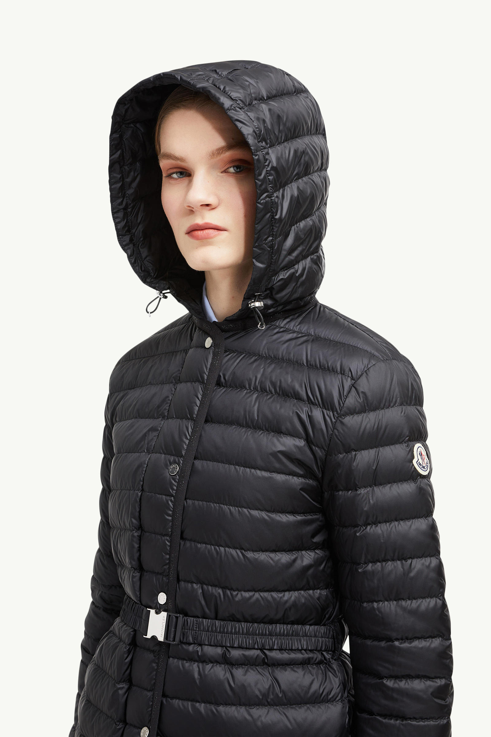 Oredonne Hooded Long Down Jacket Women Black Moncler 1