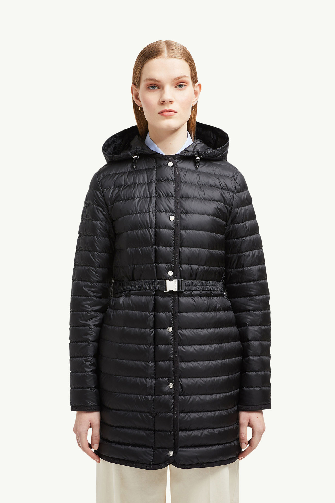 Oredonne連帽長身羽絨外套 女士 黑色 Moncler 3