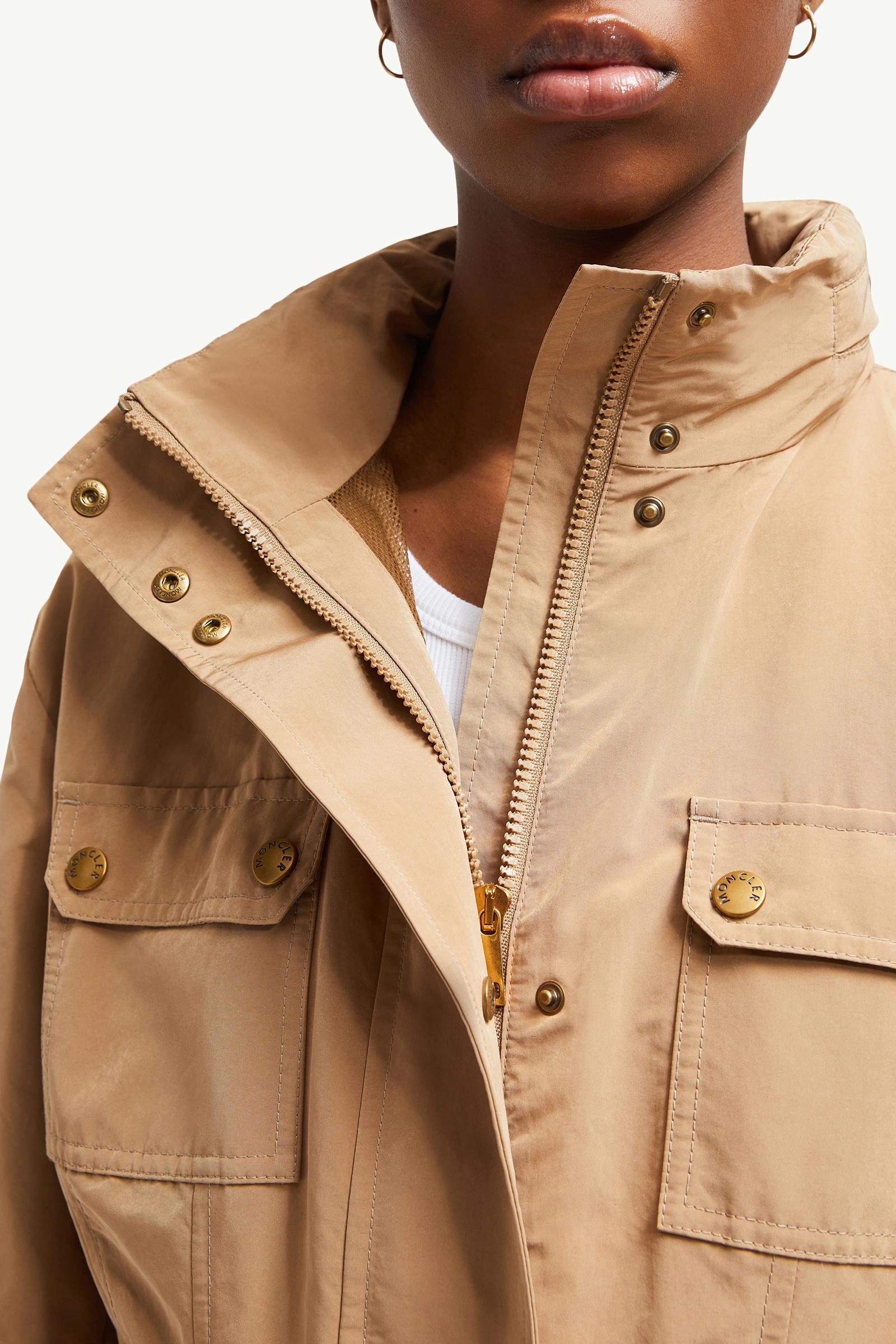 ダウンジャケット・コート Moncler Nantes' Beige Polyester Blend Parka Moncler Nantes Long Parka | Neiman Marcus