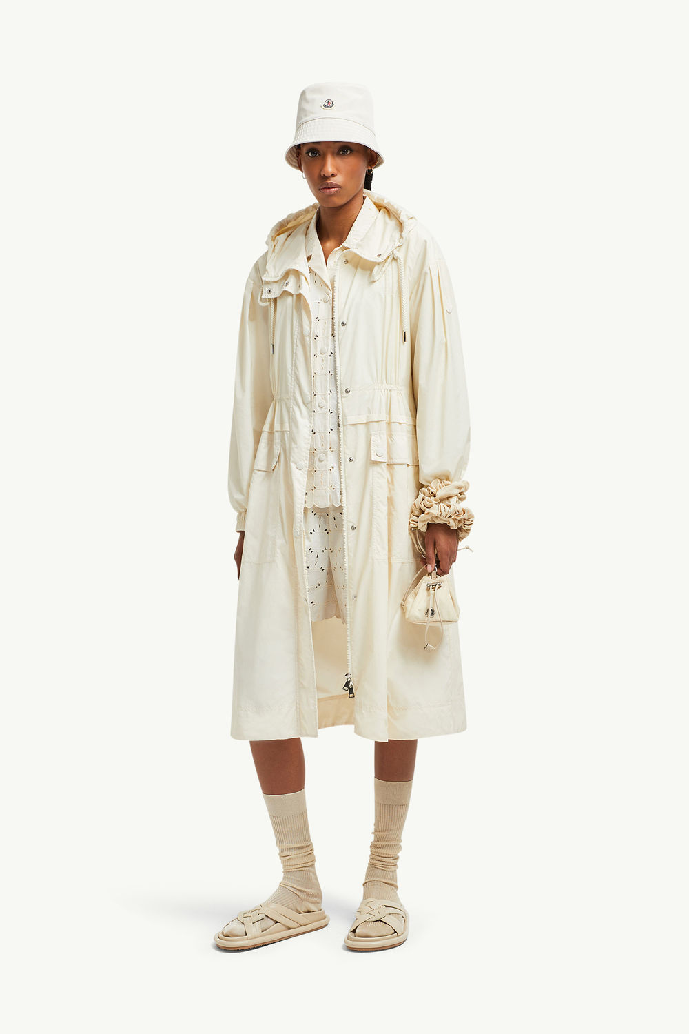 Coupiac Hooded Parka Women White Ivory Moncler 0