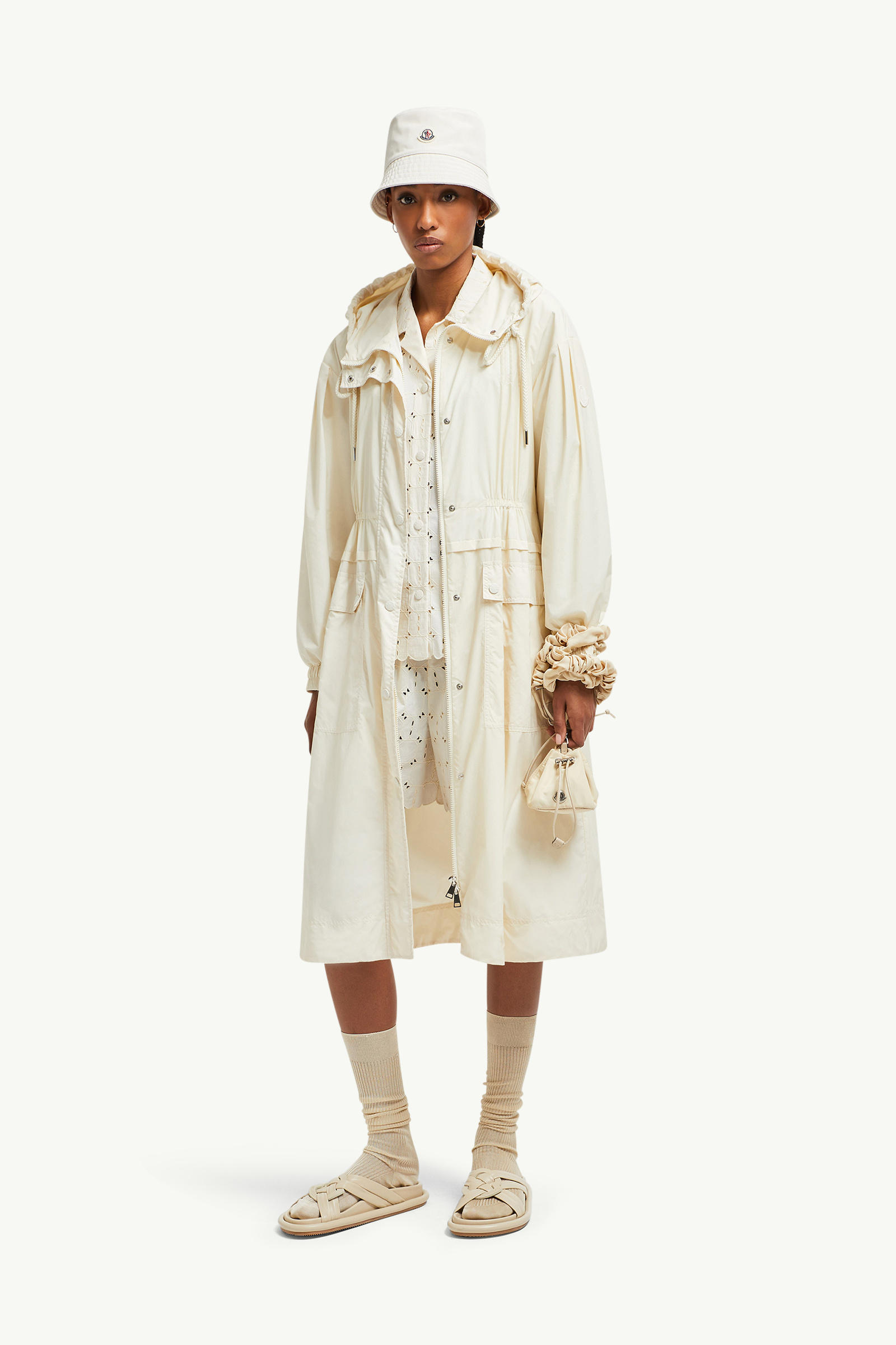 Coupiac Hooded Parka Women White Ivory Moncler 0