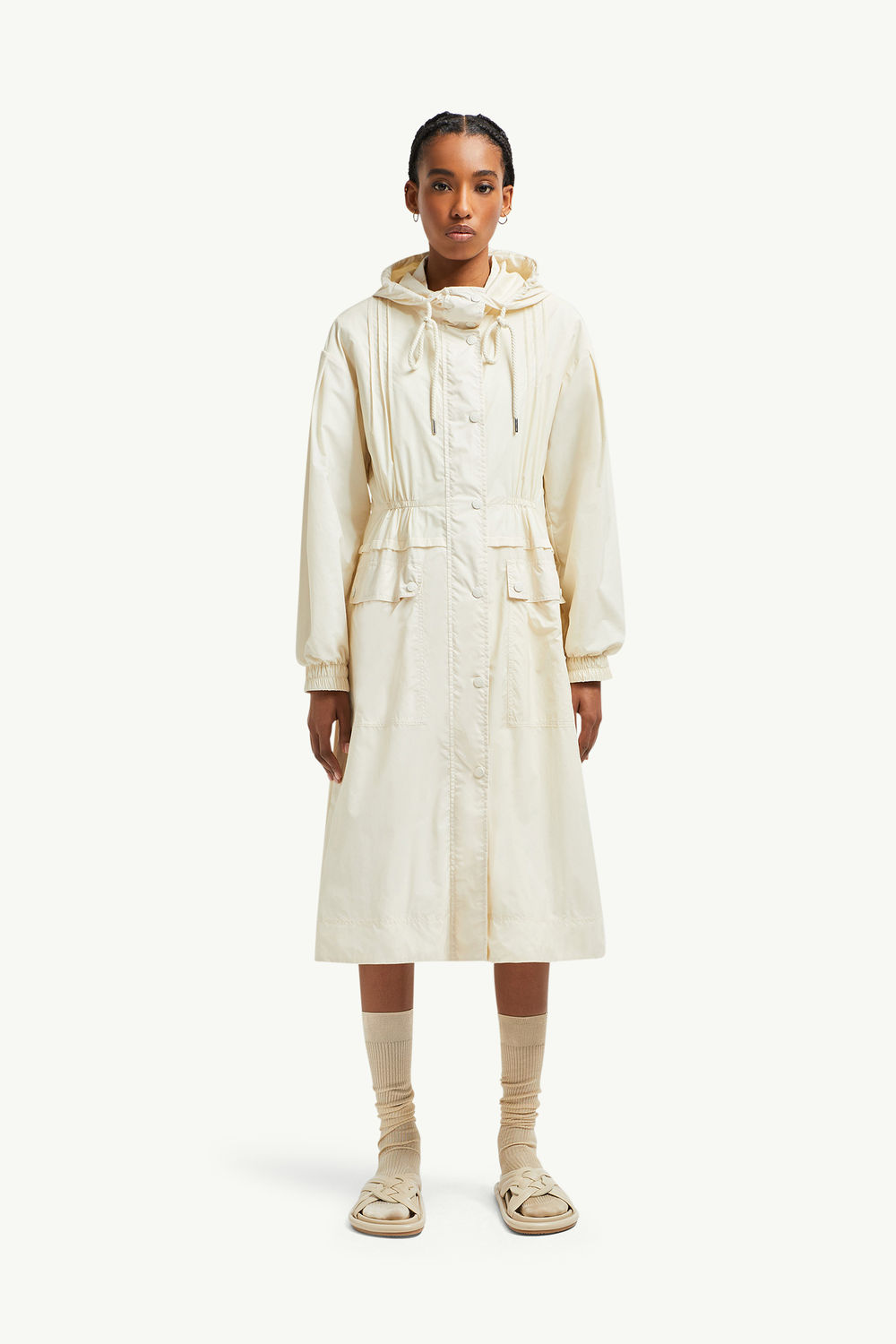 Coupiac Hooded Parka Women White Ivory Moncler 3