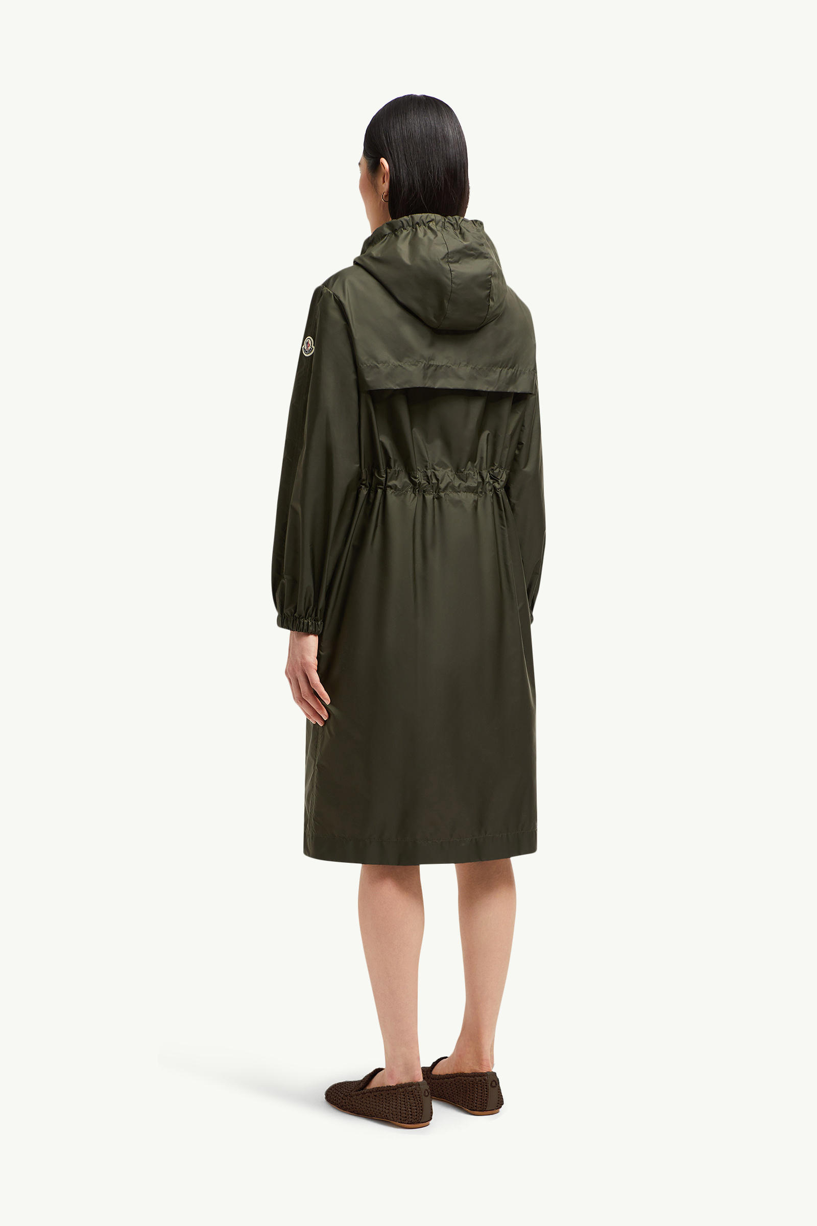 Hiengos Hooded Rain Coat Women Dark Green Moncler 4