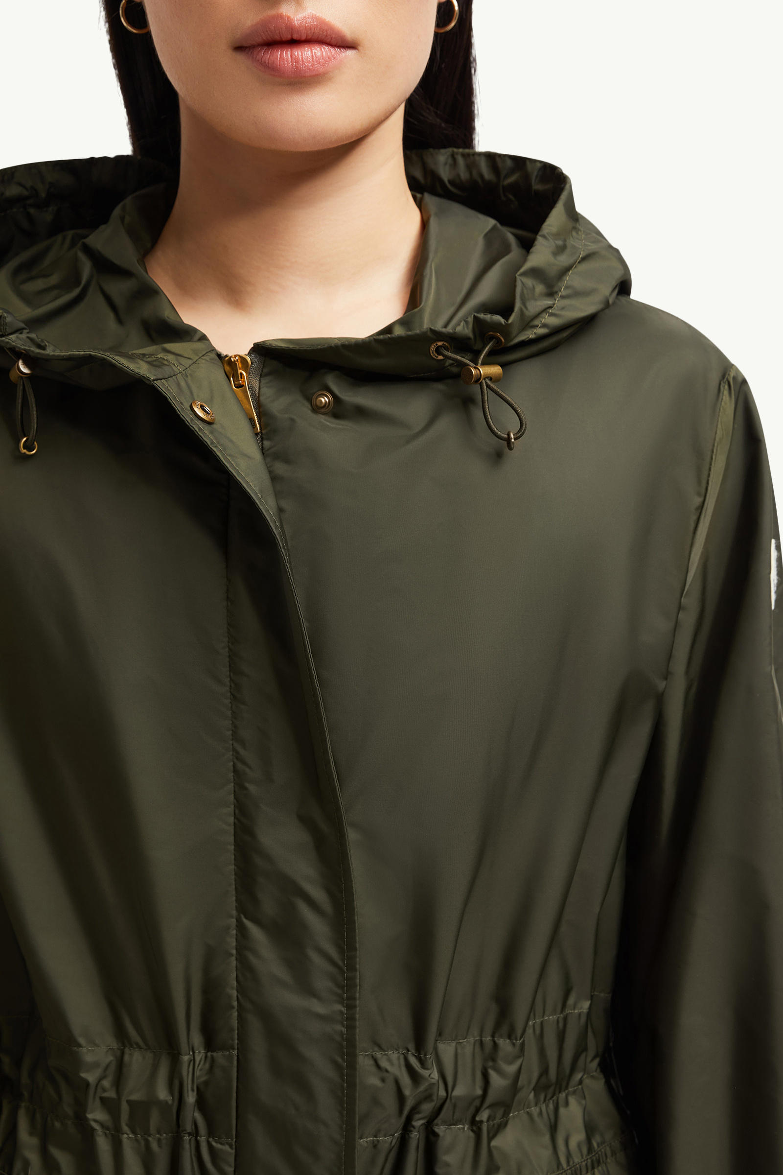 Hiengos Hooded Rain Coat Women Dark Green Moncler 5