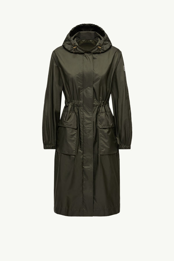 Hiengos Hooded Rain Coat Women Dark Green Moncler 2