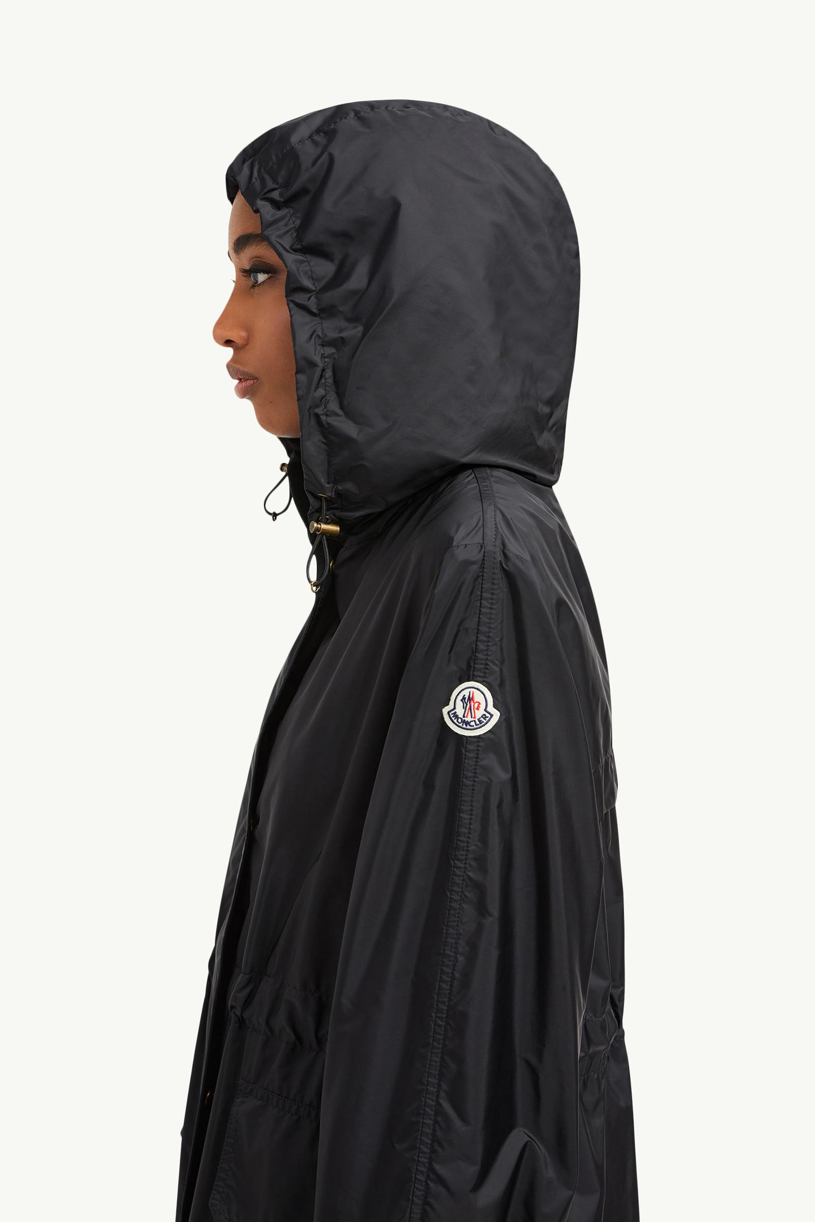 Hiengos Hooded Rain Coat Women Black Moncler 1
