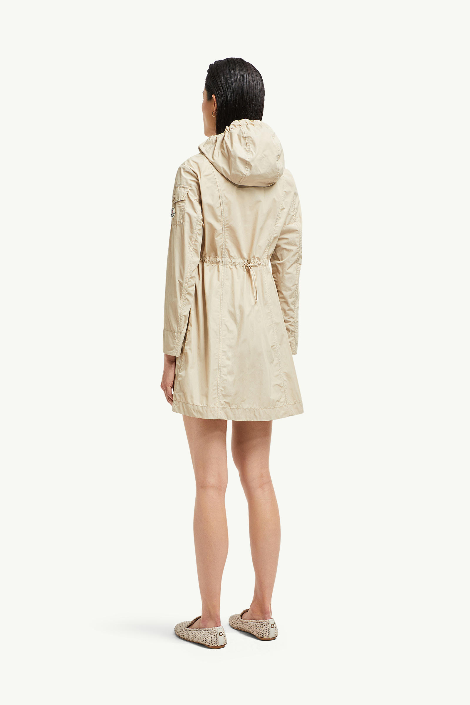 Laerte Hooded Parka Coat Women Beige Moncler 4