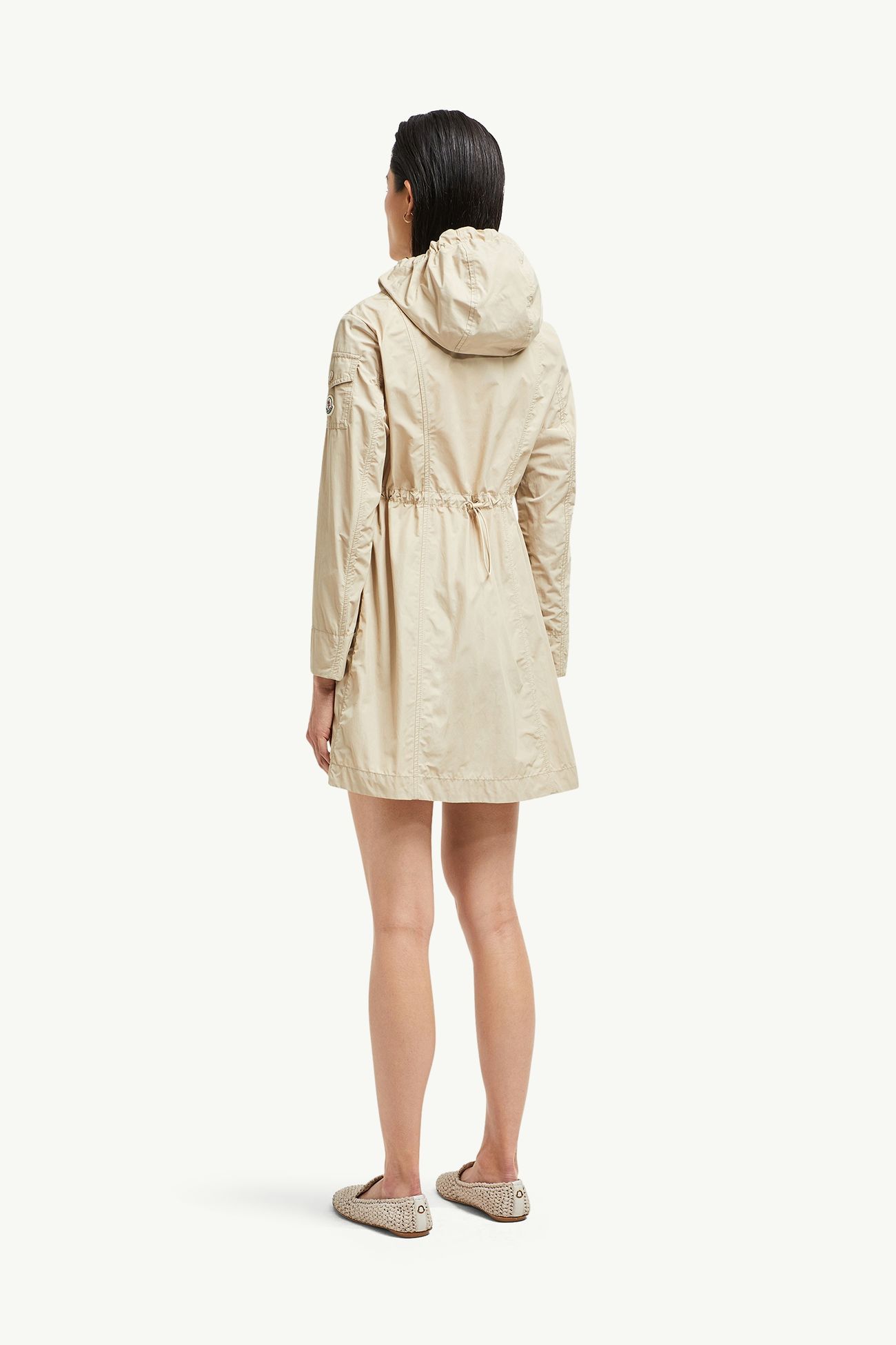 Laerte Hooded Parka Coat Women Light Beige Moncler 4