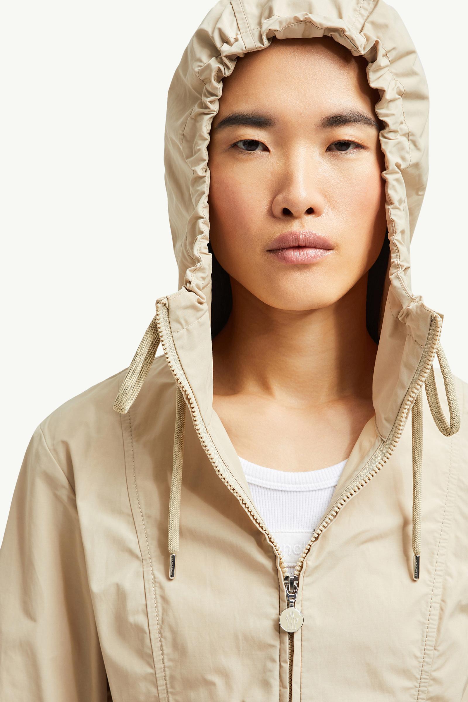 Beige Laerte Hooded Parka Coat - Windbreakers & Raincoats