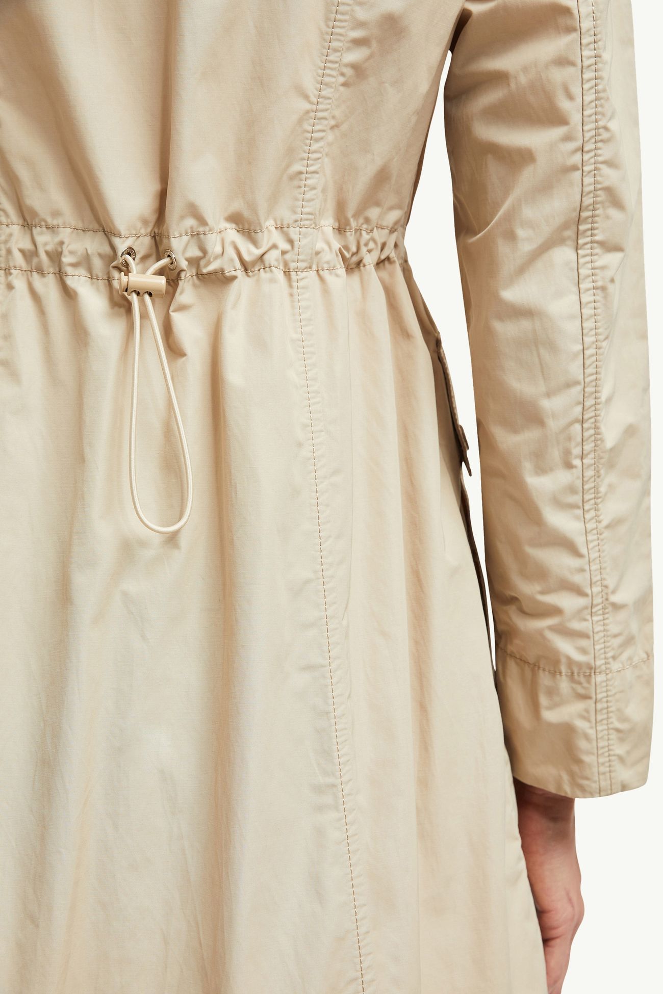 Laerte Hooded Parka Coat Women Light Beige Moncler 7