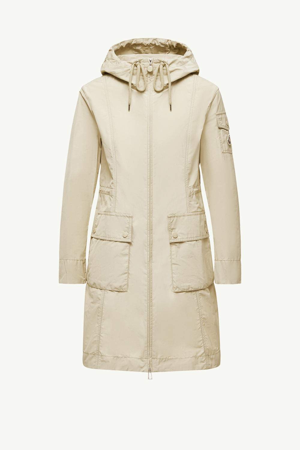 Laerte Hooded Parka Coat Women Beige Moncler 2