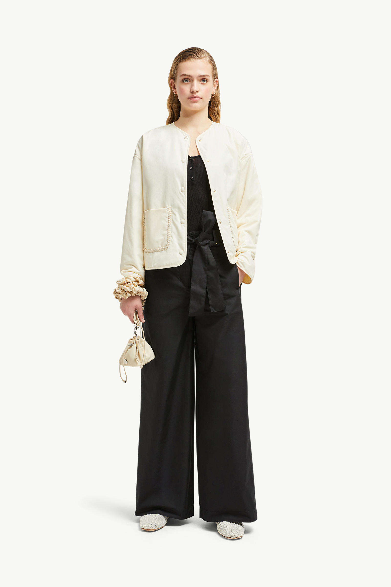 Belted Trousers Women Black Moncler 0