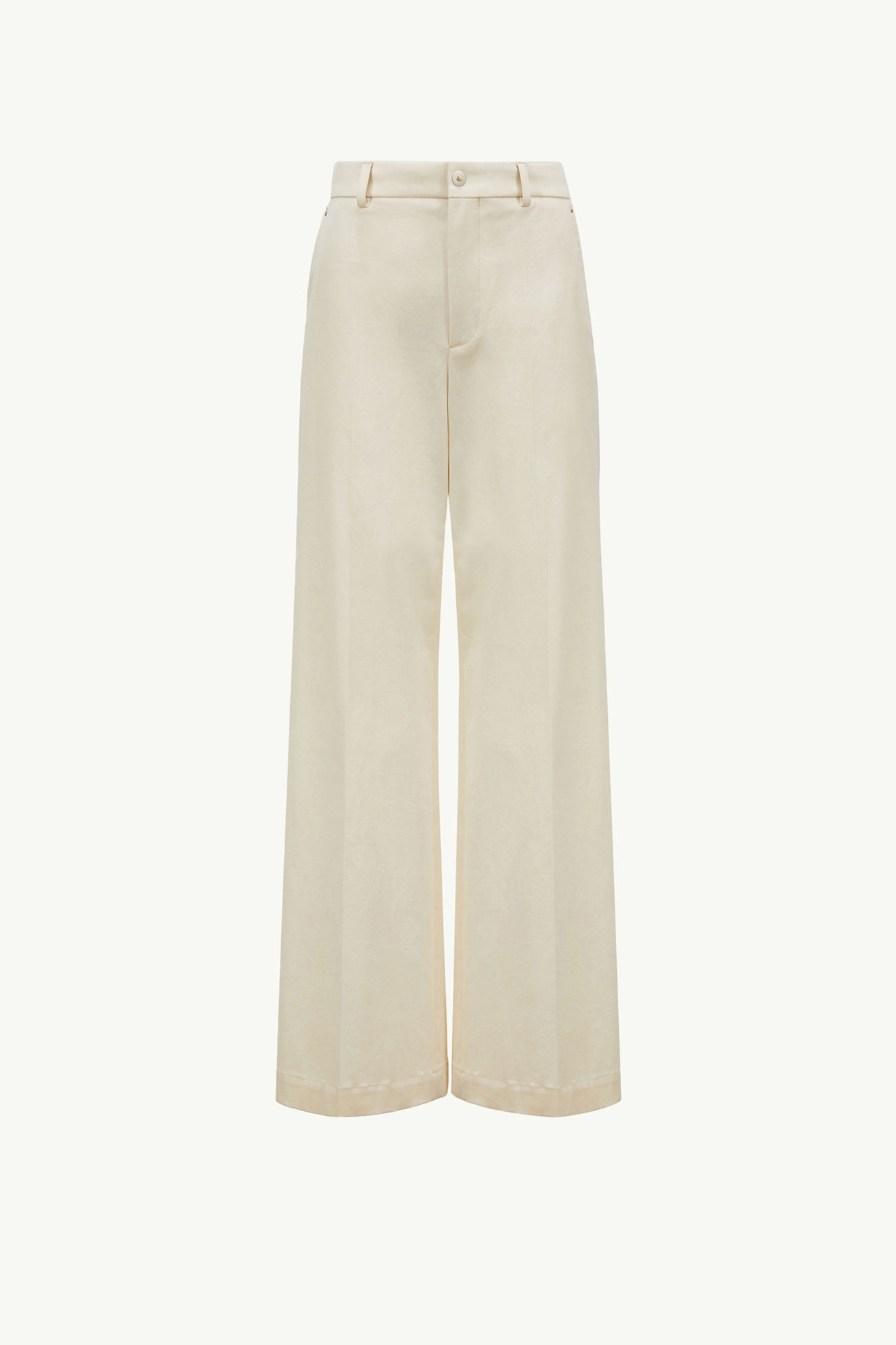 Pantaloni sartoriali in gabardine di cotone Donna Beige Moncler 2