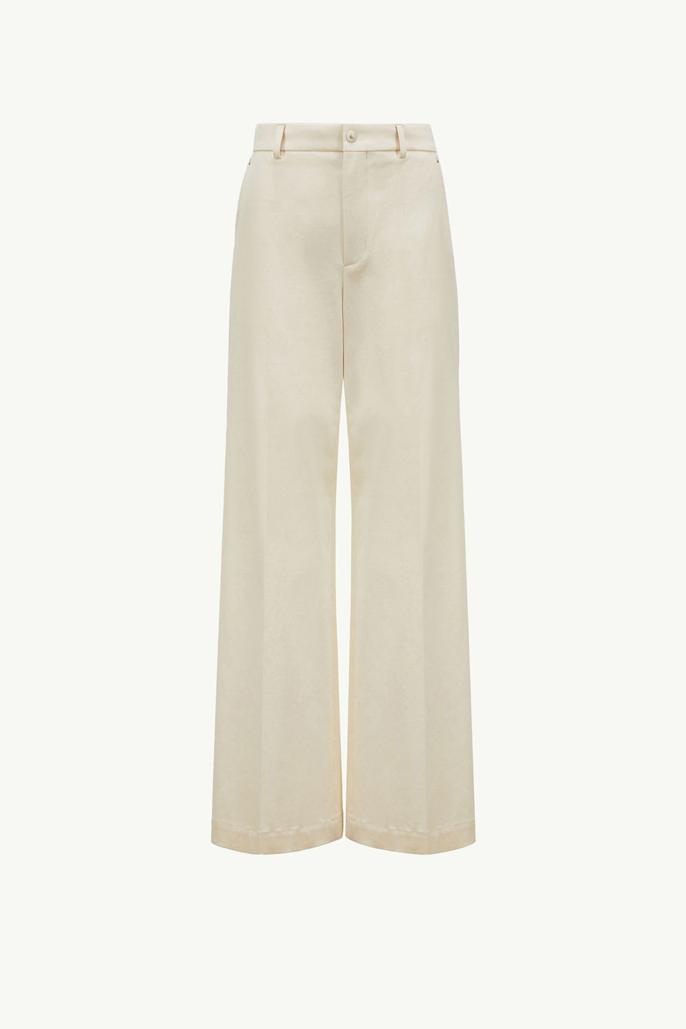 Tailored Cotton Gabardine Trousers Women Beige Moncler 2