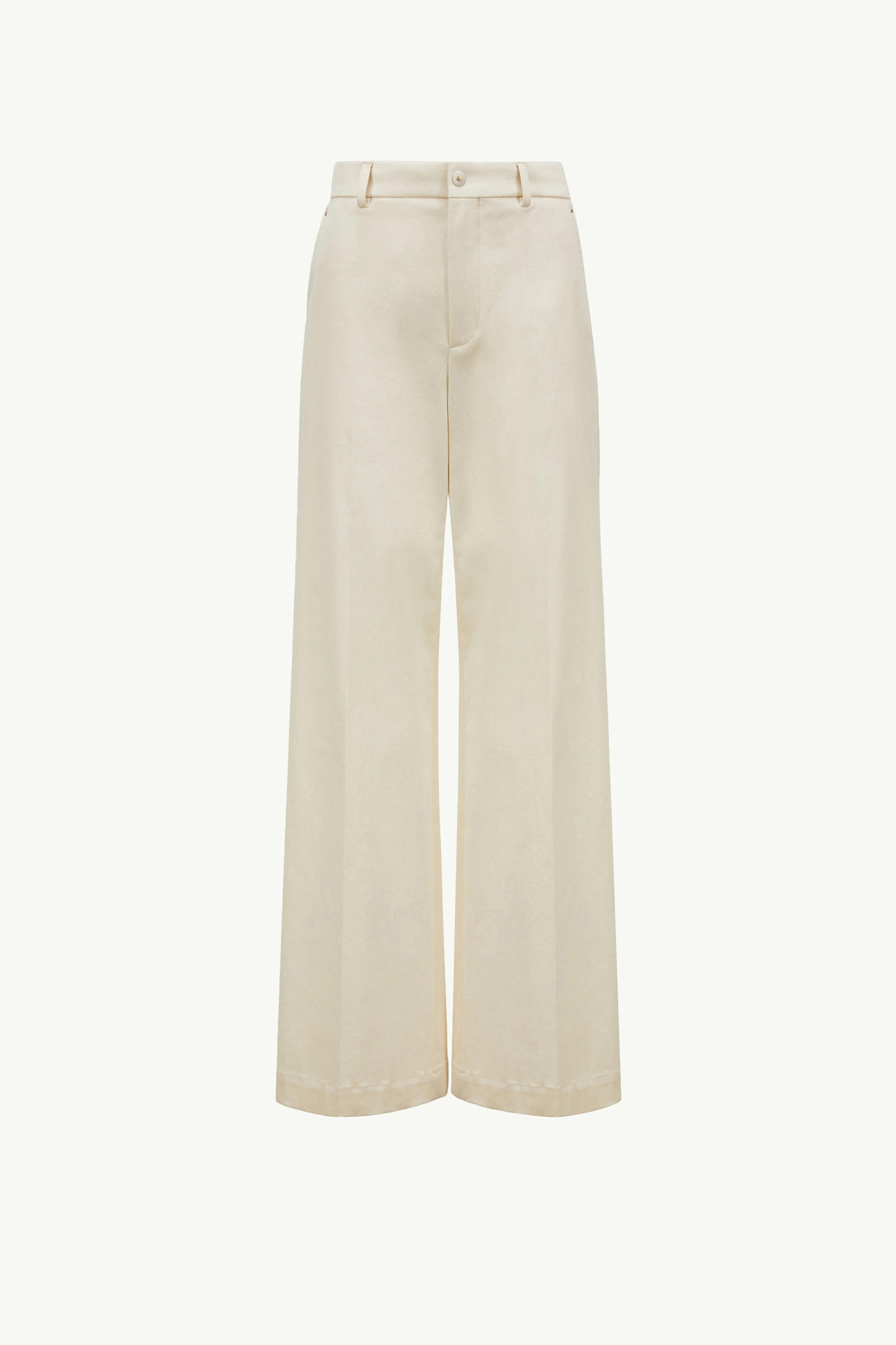 Tailored Cotton Gabardine Trousers Women Beige Moncler 2