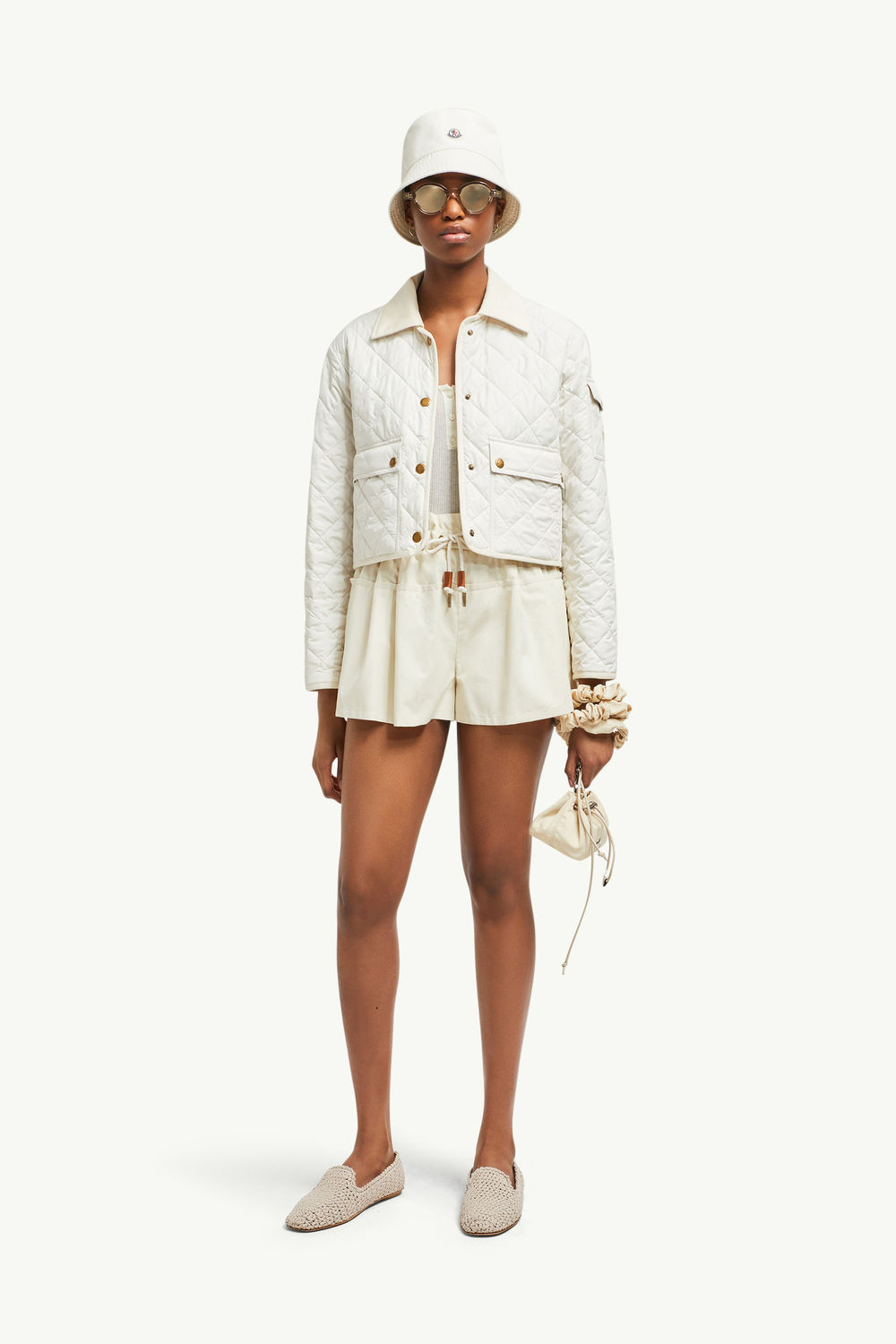 Shorts Women White Moncler 0
