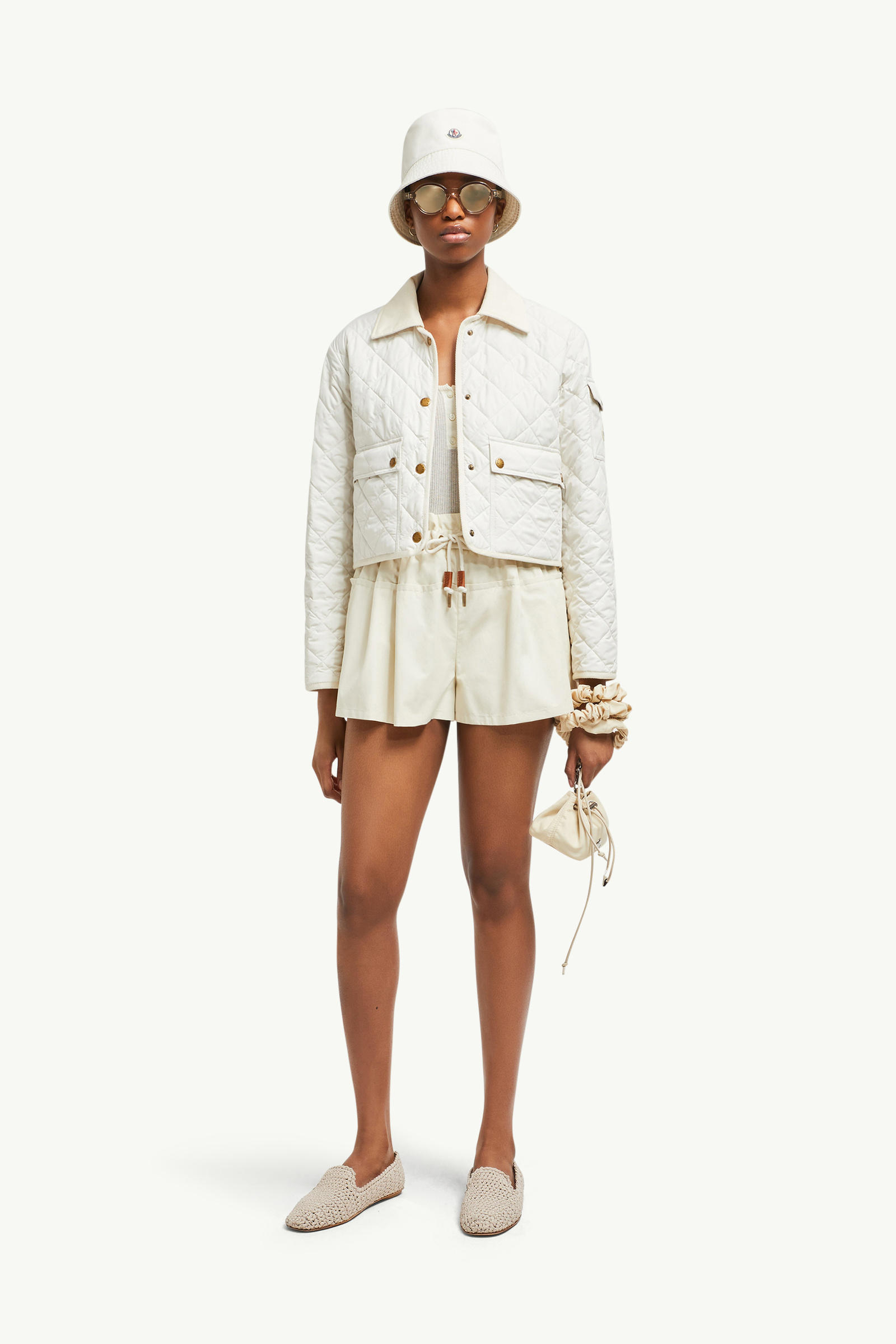 Shorts Women White Moncler 0