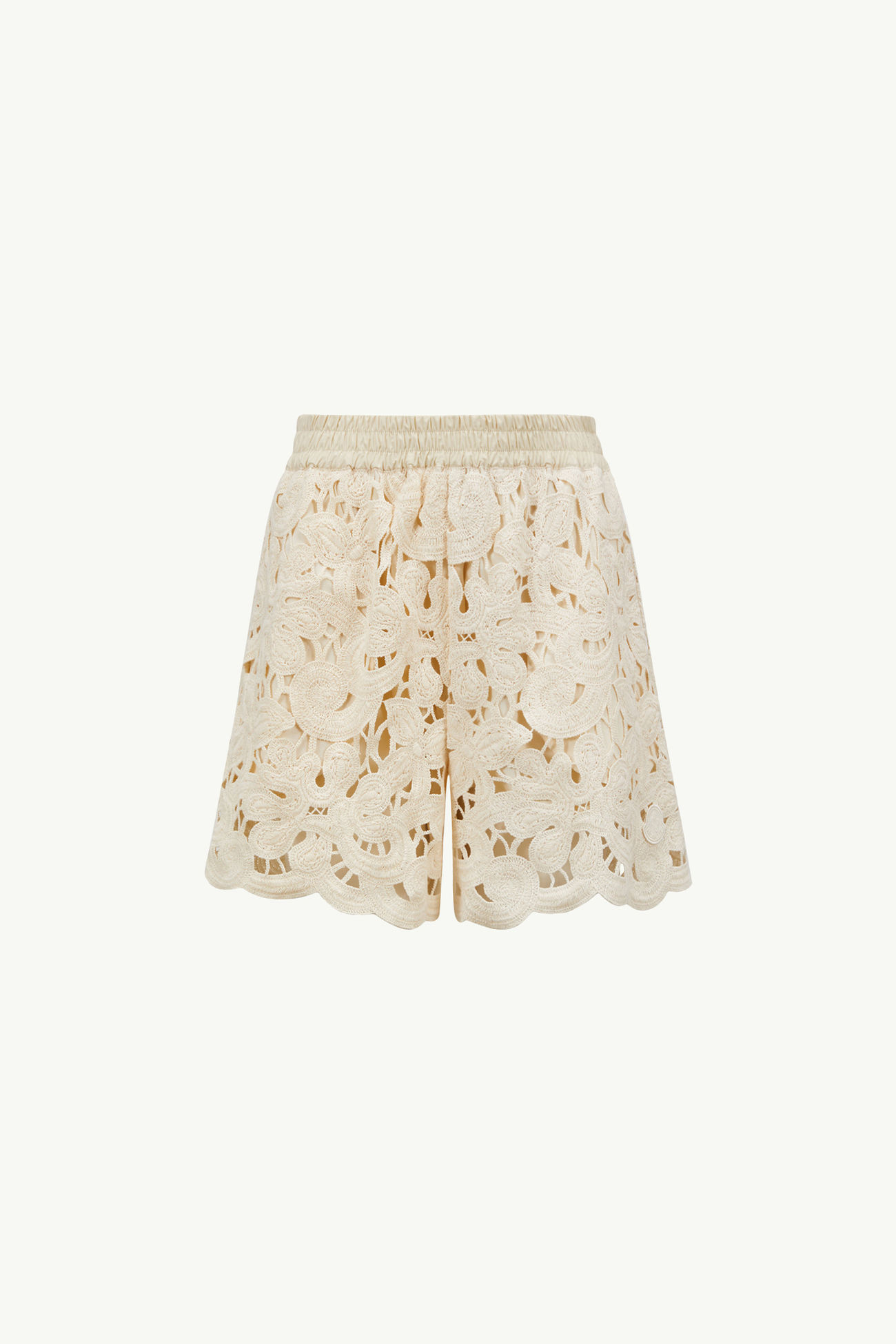 Short en macramé à motif floral Femmes Blanc Ivoire Moncler 2