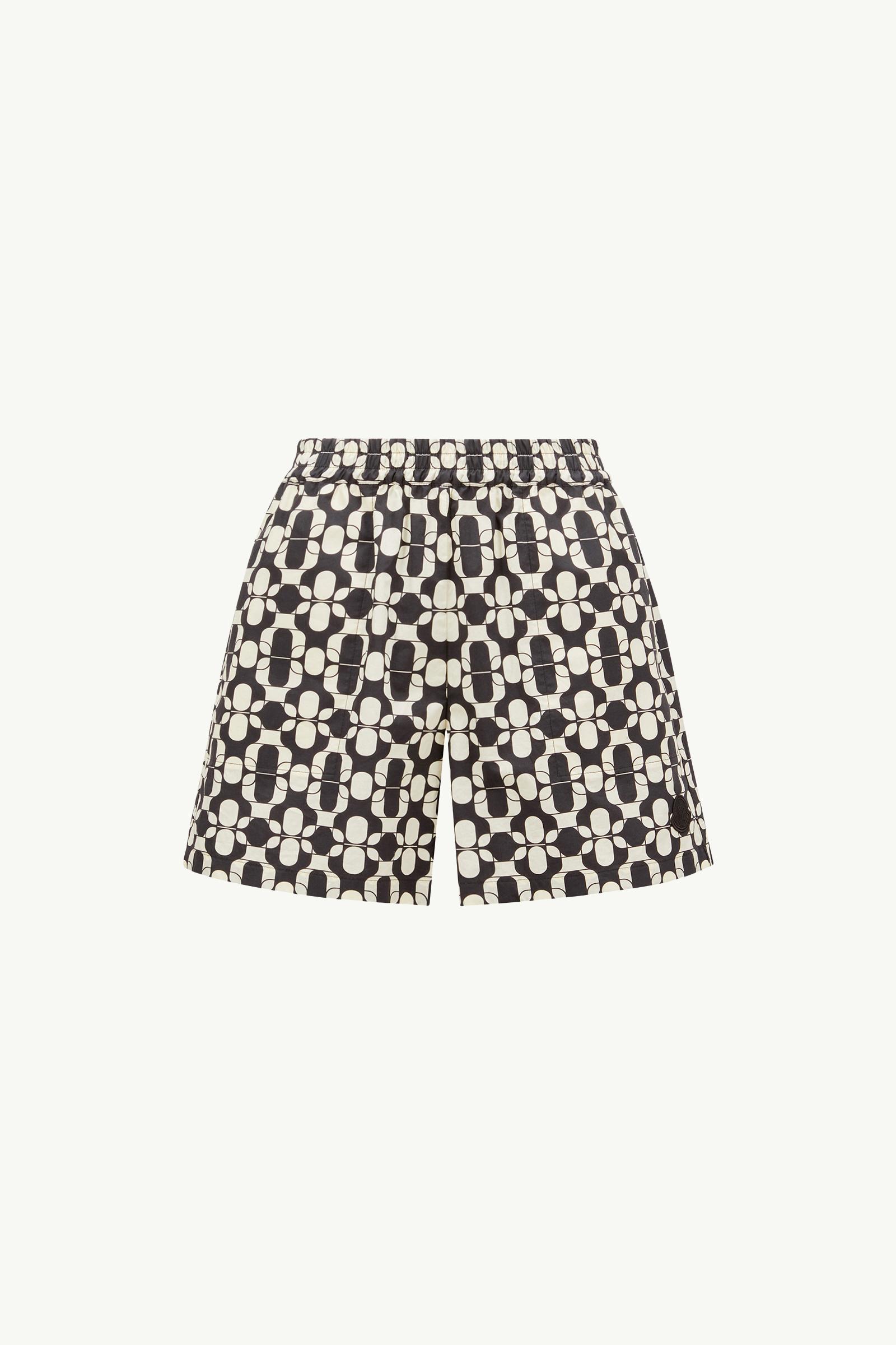Geometric Print Cotton Shorts_findInBoutique_image