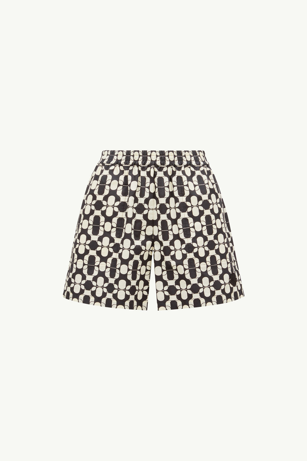 Geometric Print Cotton Shorts Women Blue & White Moncler 2