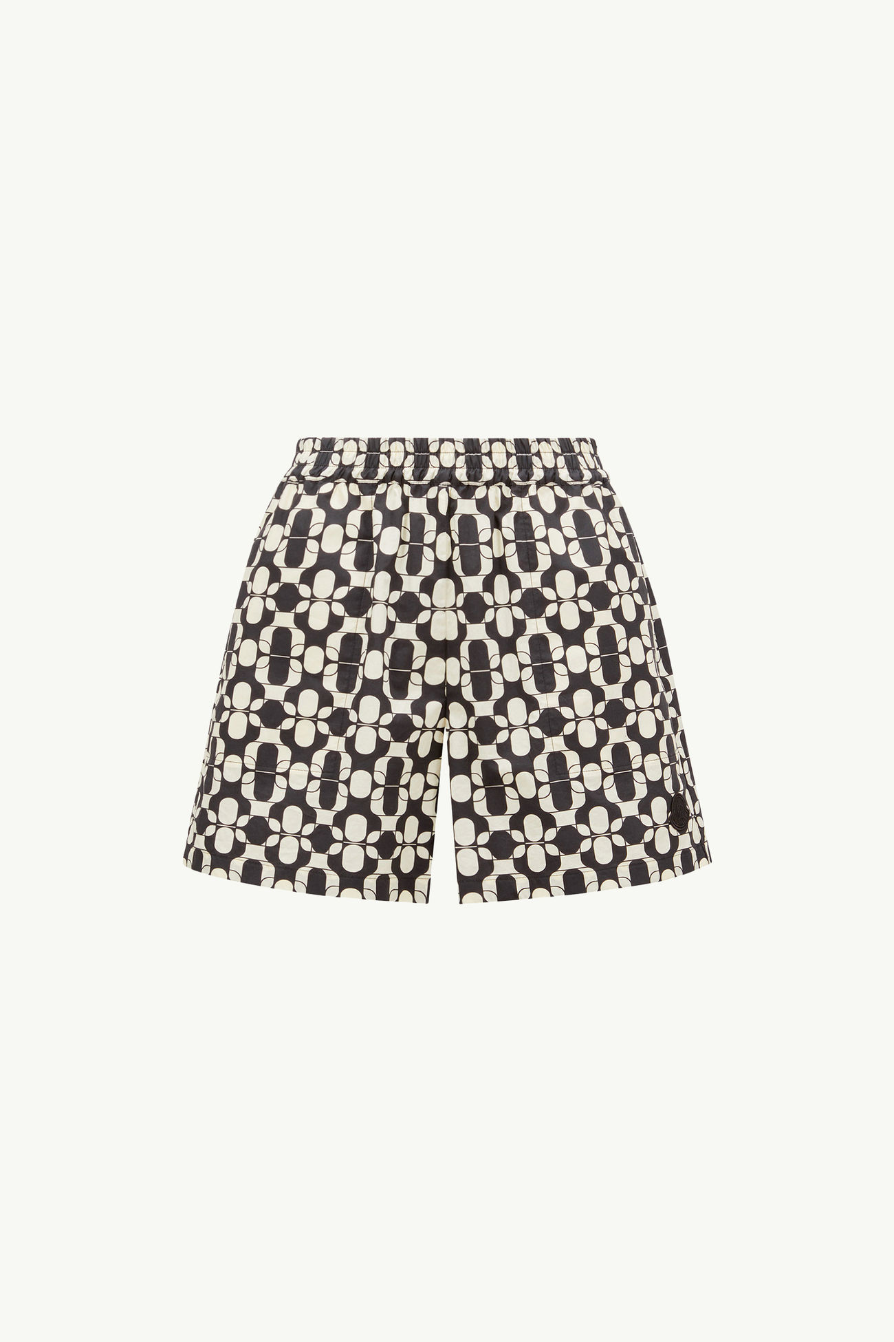 Shorts de algodón con estampado geométrico Mujer Azul & Blanco Moncler 2