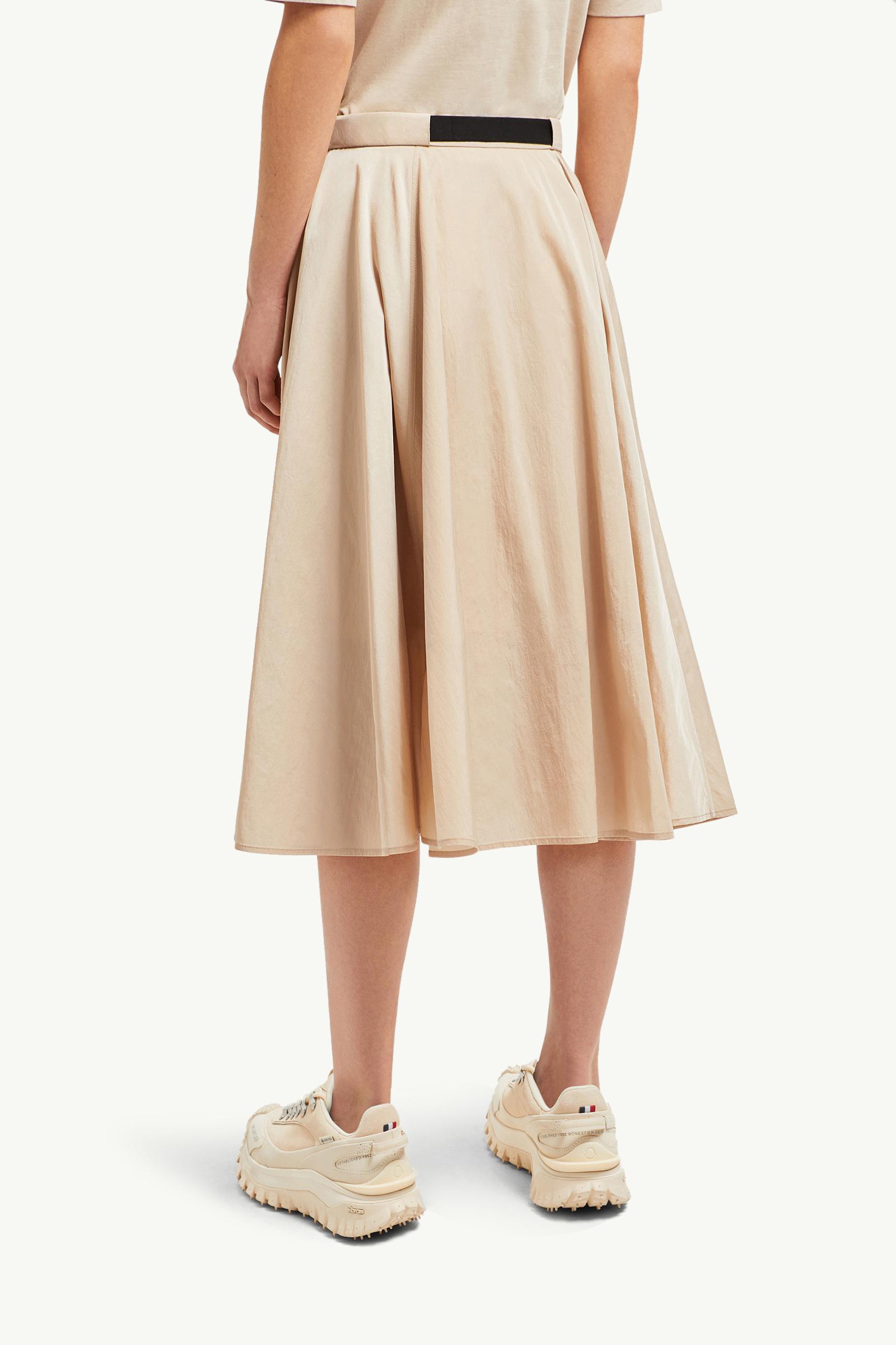Sand Beige Belted Midi Skirt - Skirts for Women | Moncler US