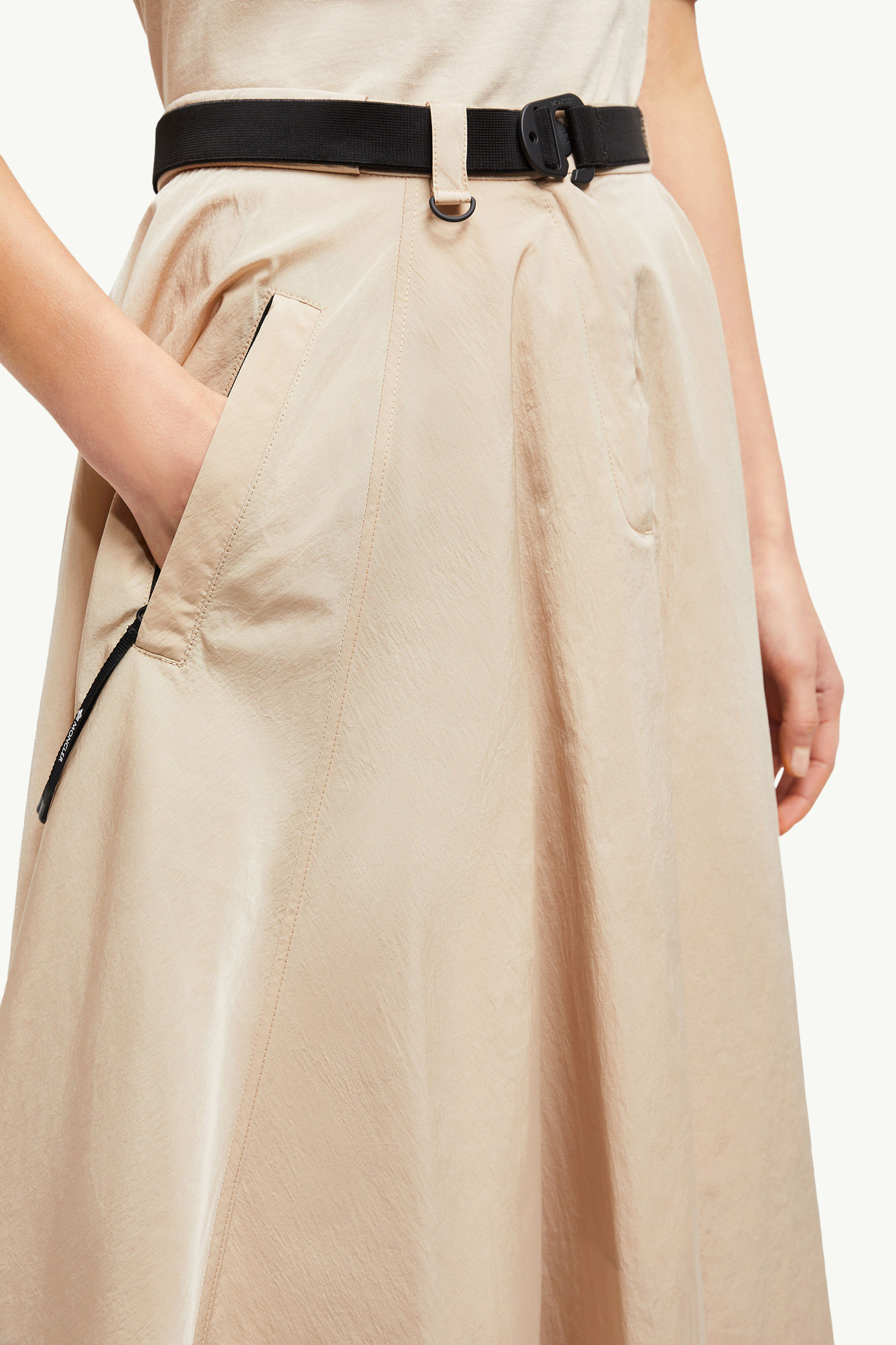 Belted Midi Skirt Women Sand Beige Moncler 5