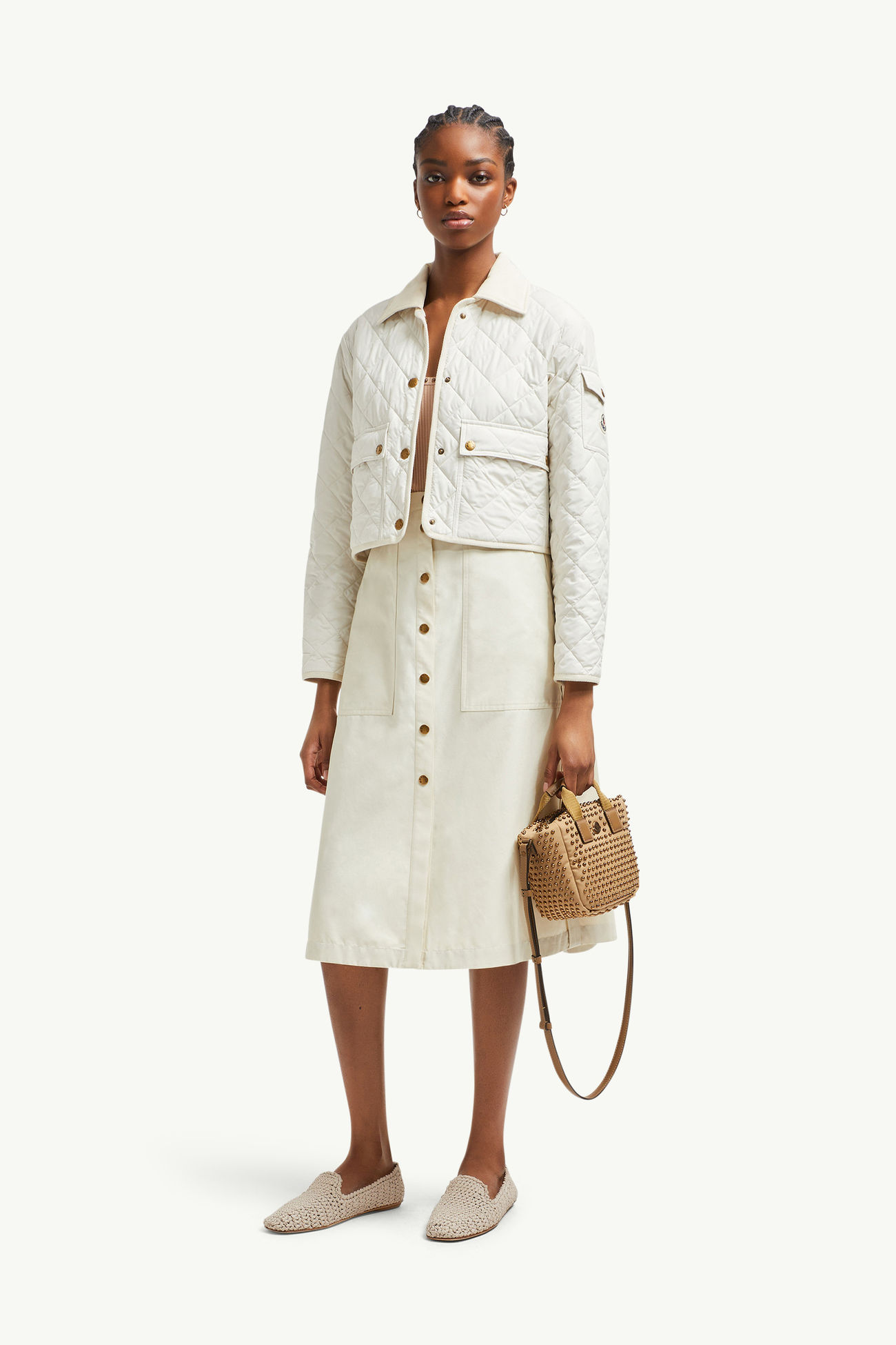 鈕扣中長裙 女士 白色 Moncler 0