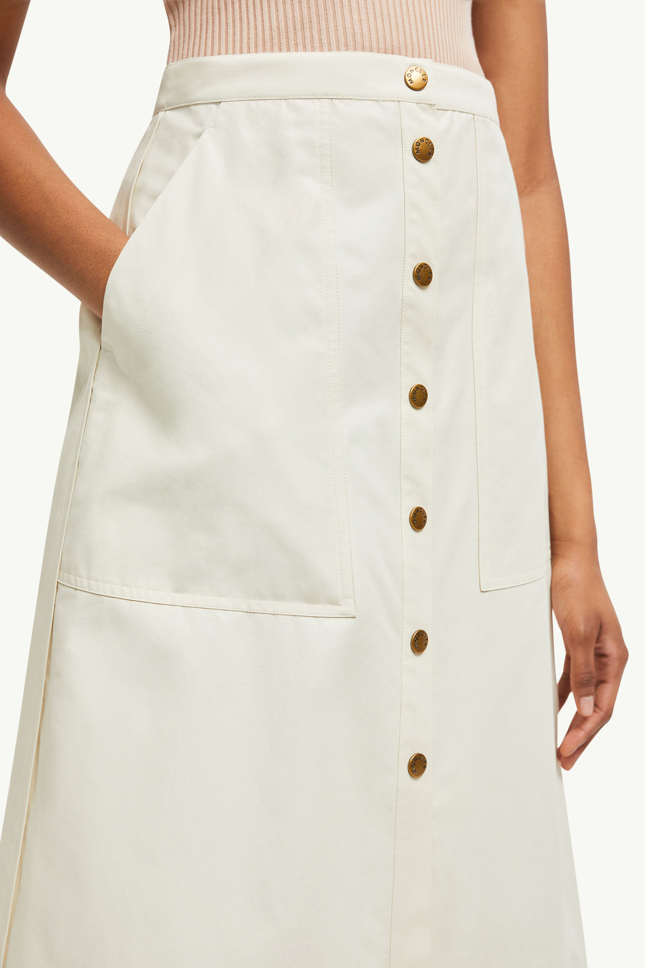 Gonna midi con bottoni Donna Bianco Moncler 1