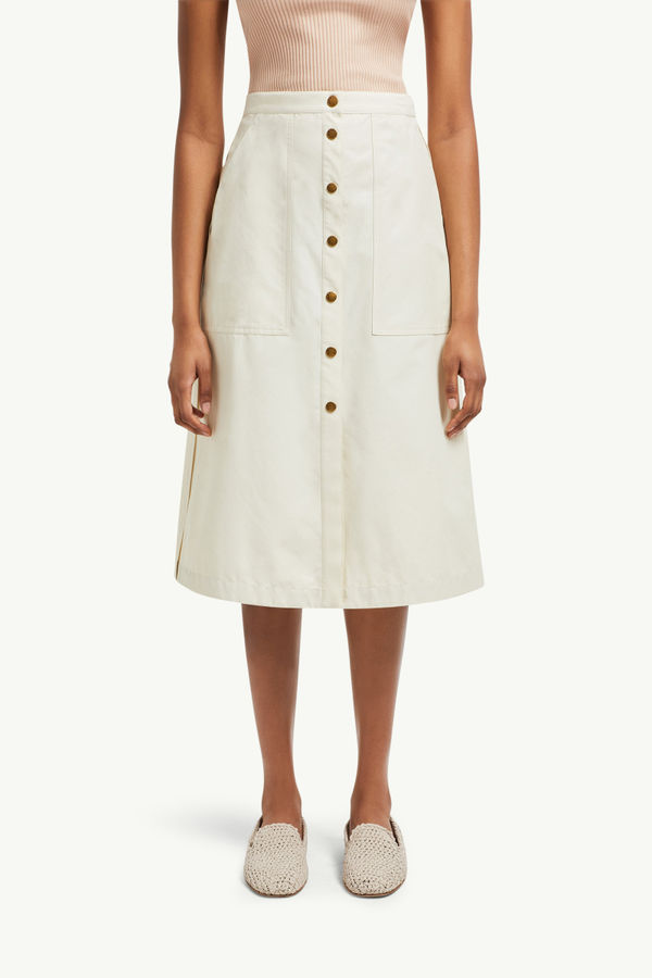 Button-Up Midi Skirt Women White Moncler 3