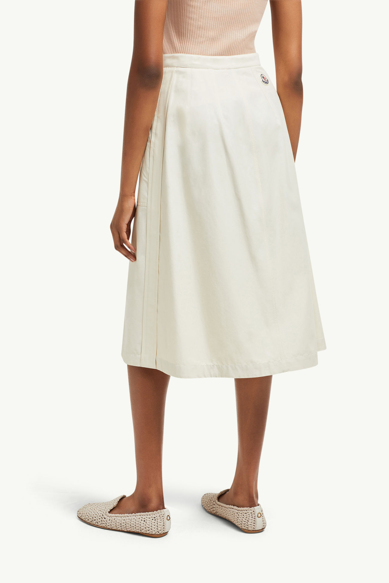 Midirock mit Knopfleiste Damen Weiß Moncler 4