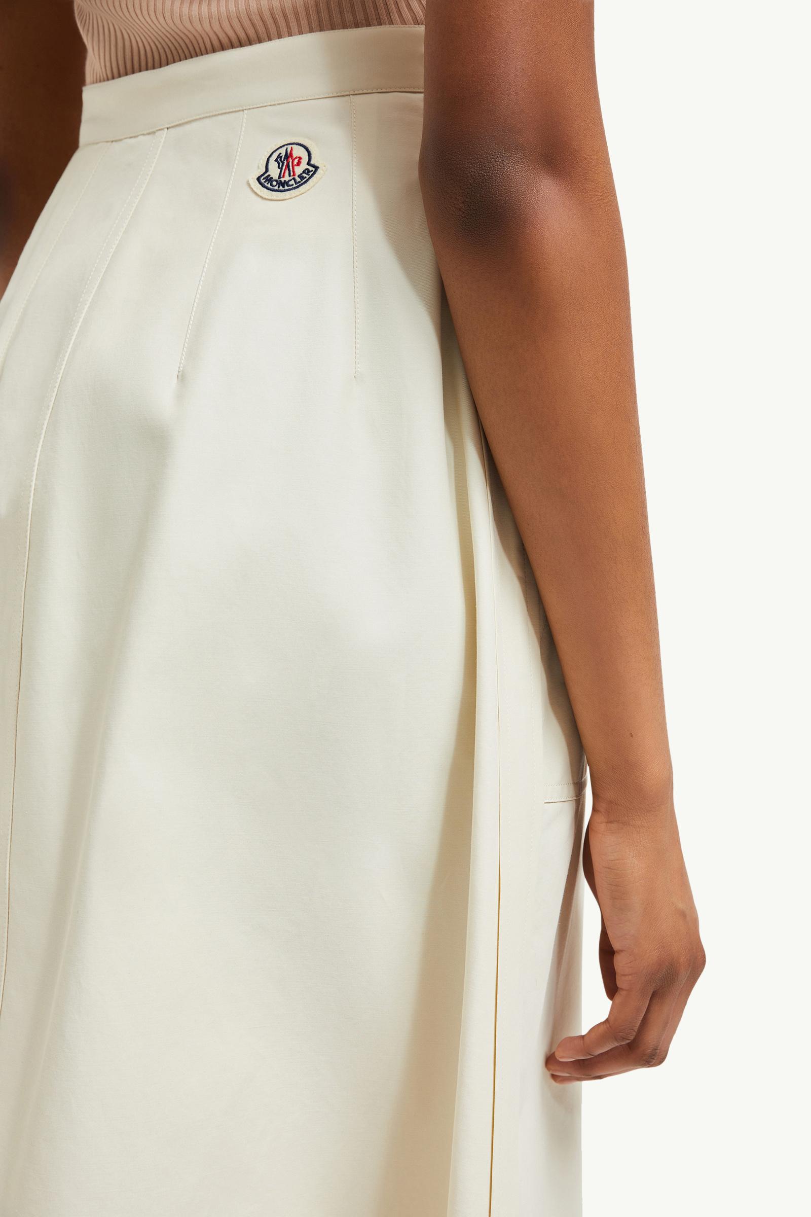 MONCLER ホワイト キルティング スカート Moncler☆関税込☆キルティング ホワイト ミディスカート