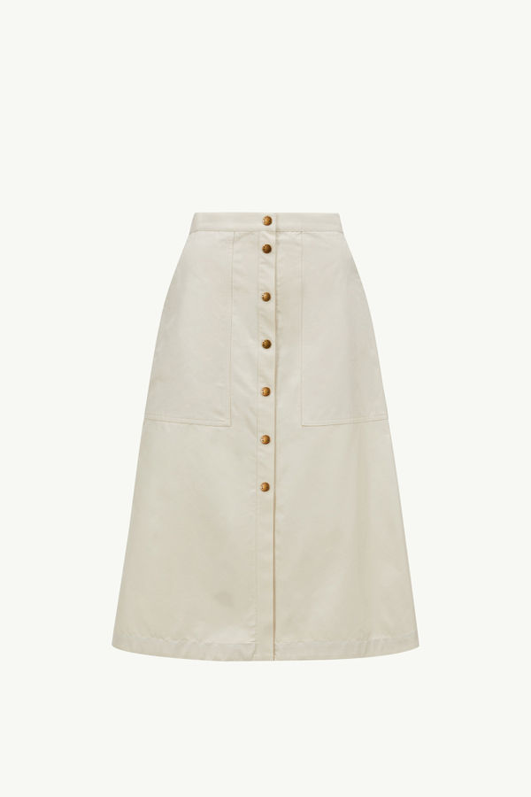 Button-Up Midi Skirt Women White Moncler 2