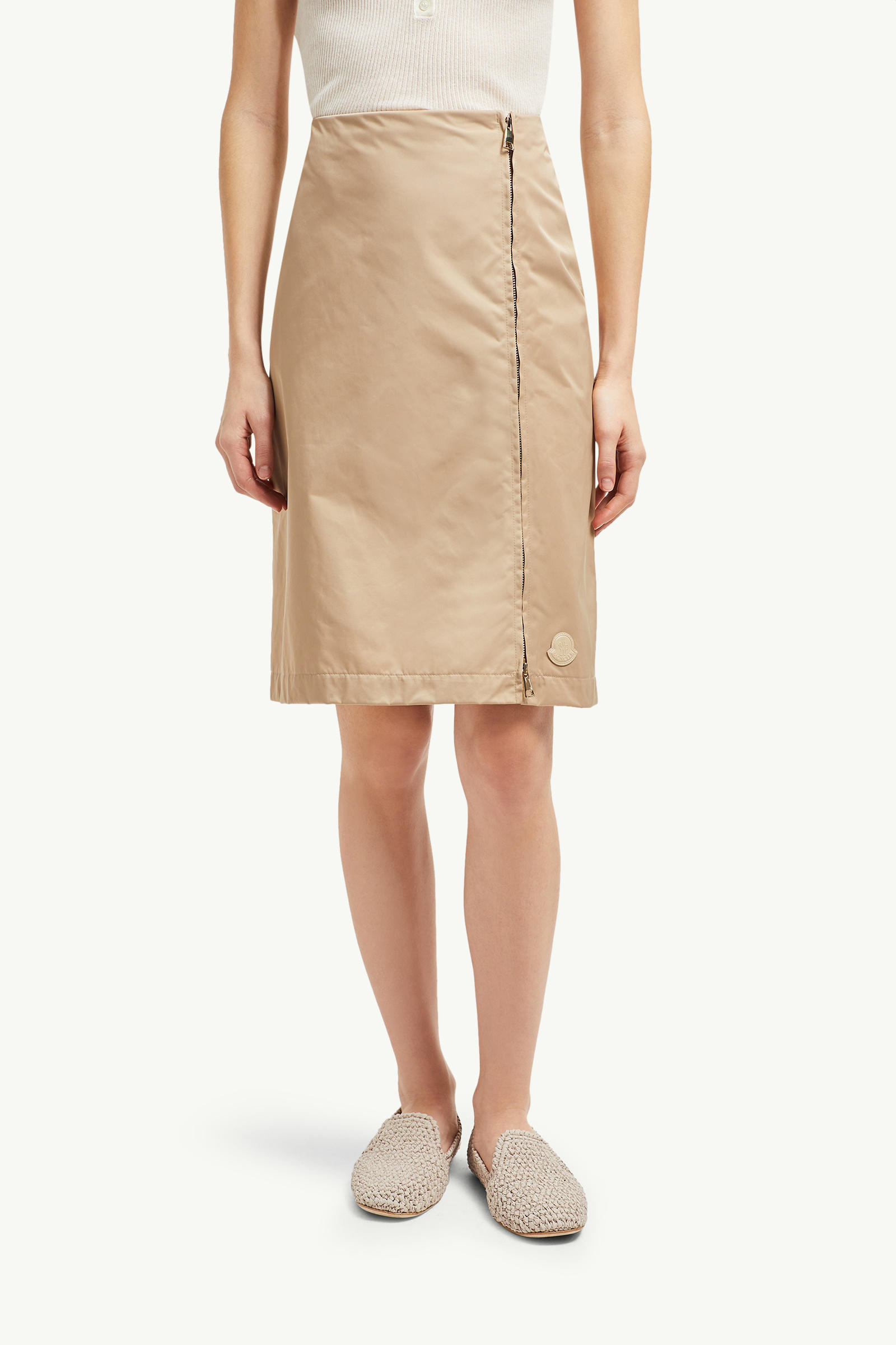 Zipped Skirt Women Beige Moncler 3