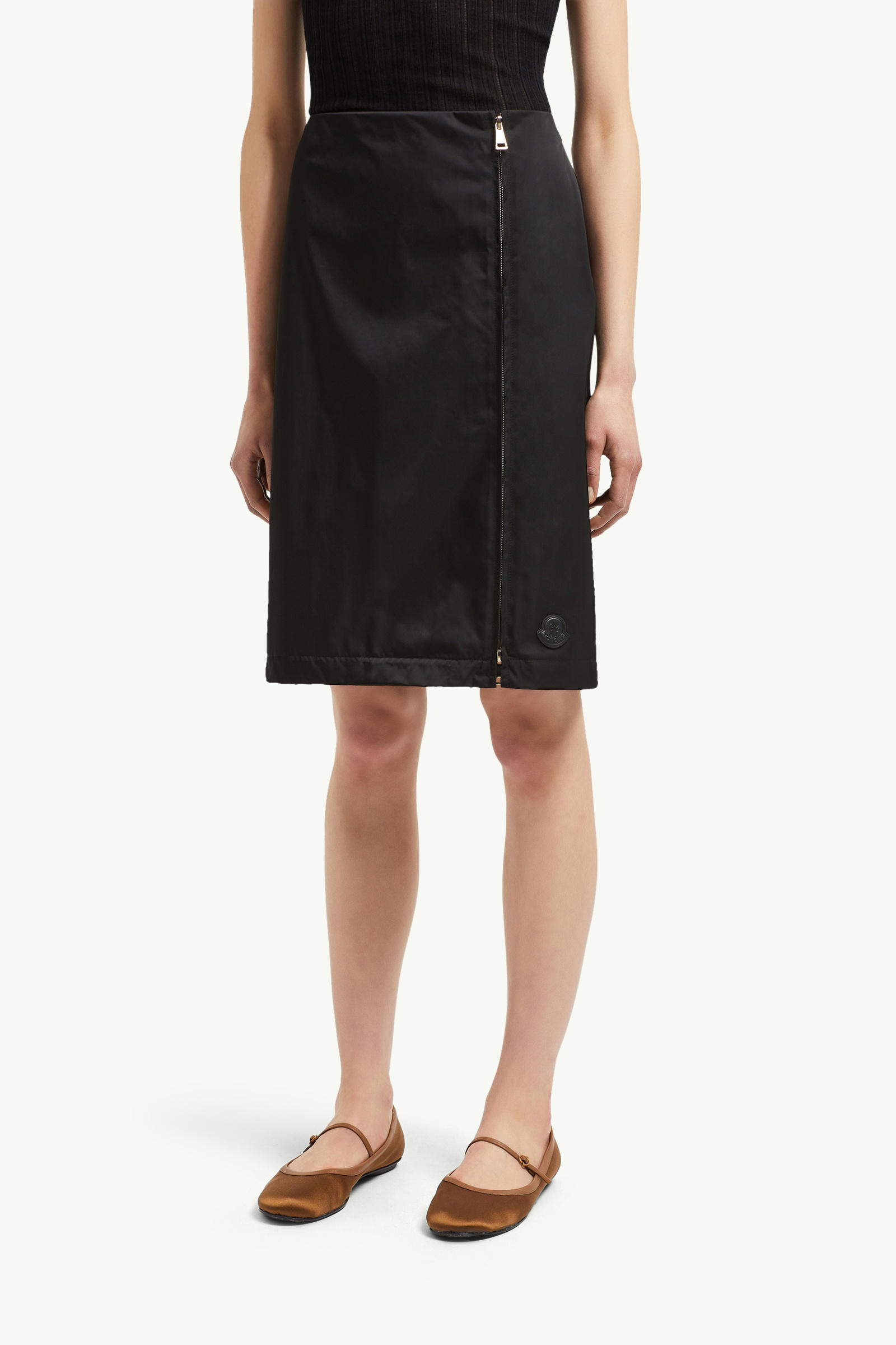 Zipped Skirt Women Black Moncler 3