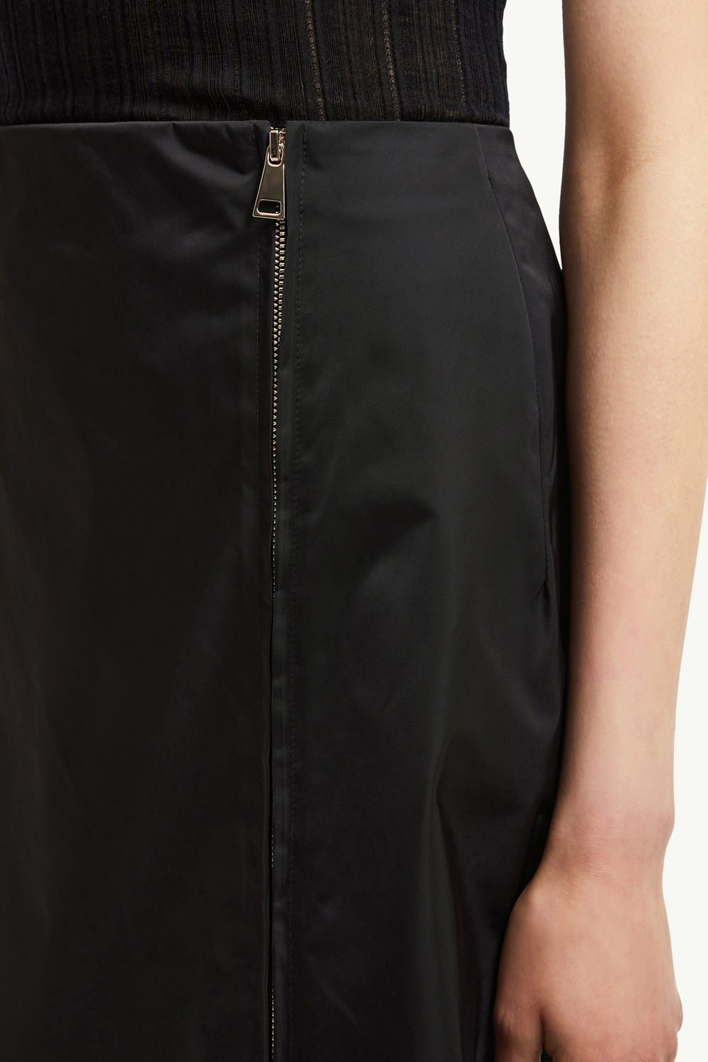 Zipped Skirt Women Black Moncler 5