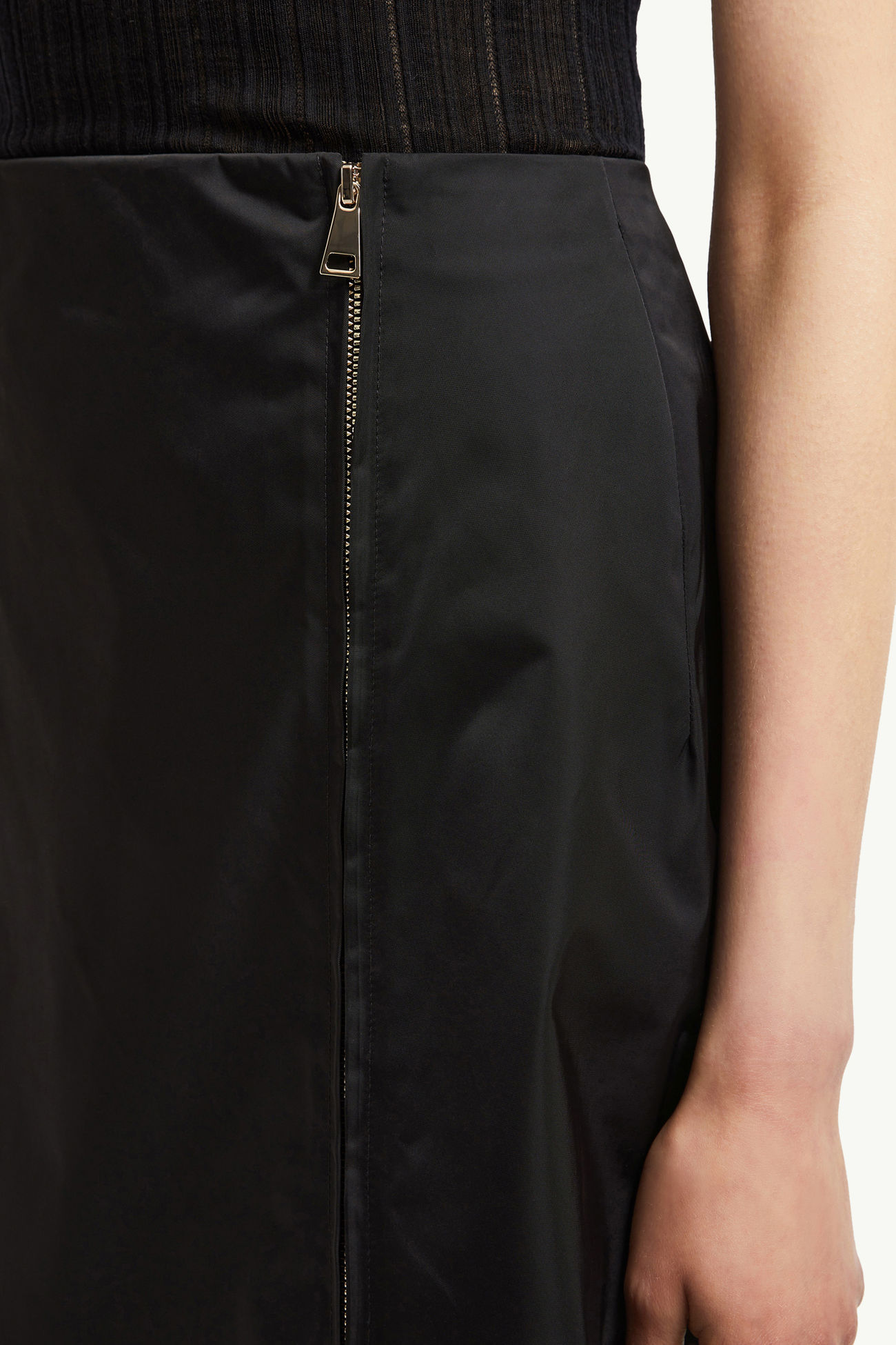 Zipped Skirt Women Black Moncler 5