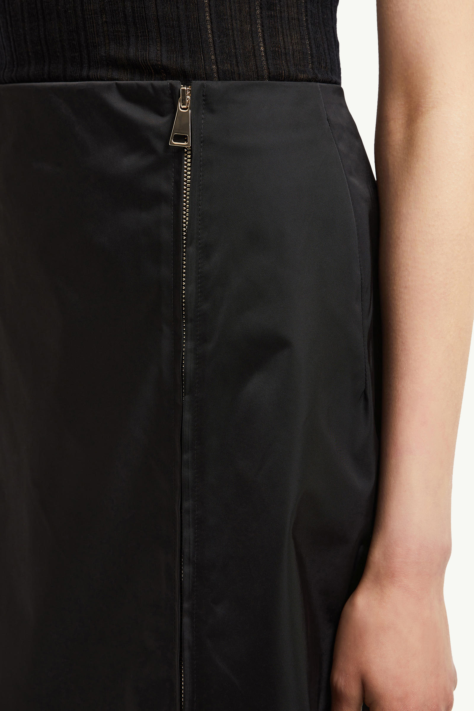Zipped Skirt Women Black Moncler 5