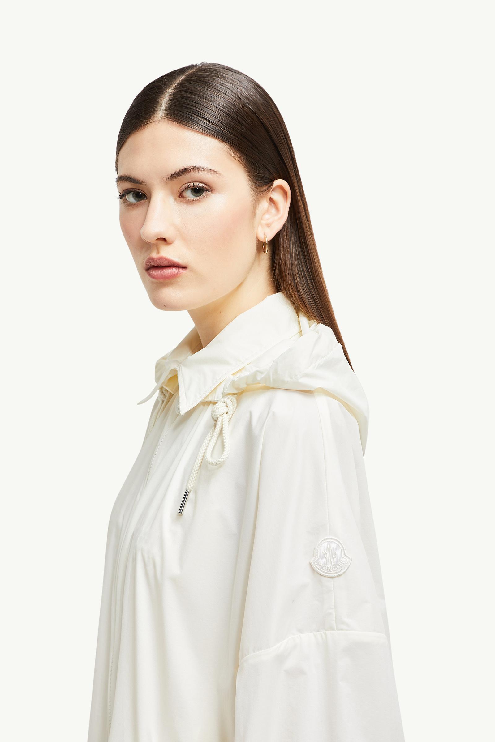 Hooded Shirt Jacket Women White Moncler 1
