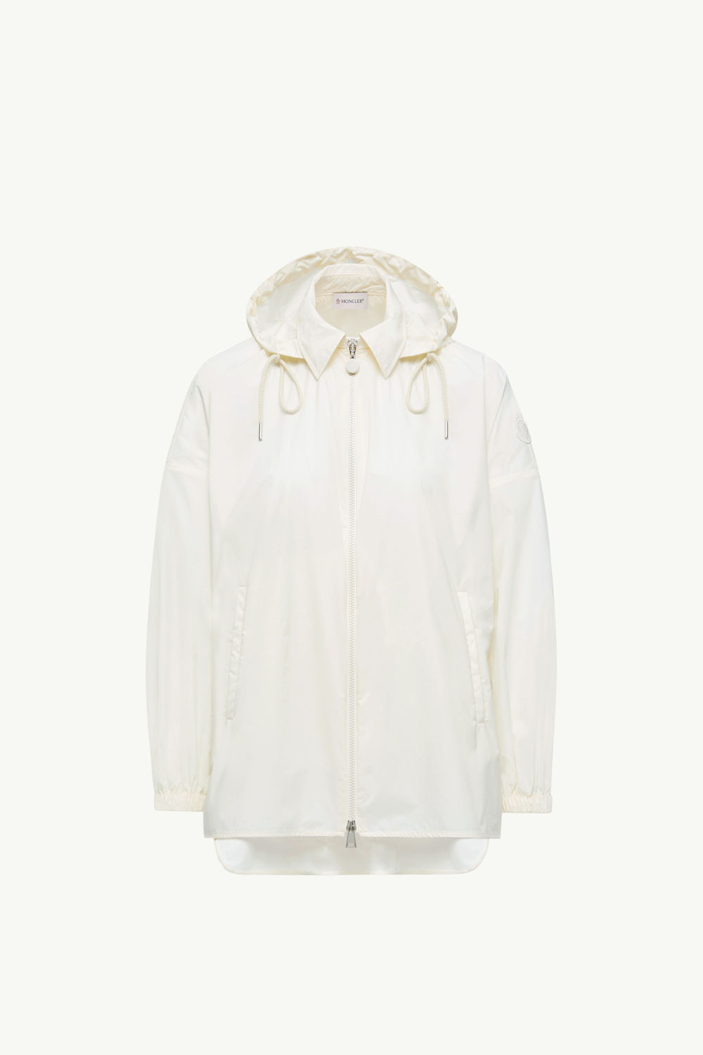 Hooded Shirt Jacket Women White Moncler 2