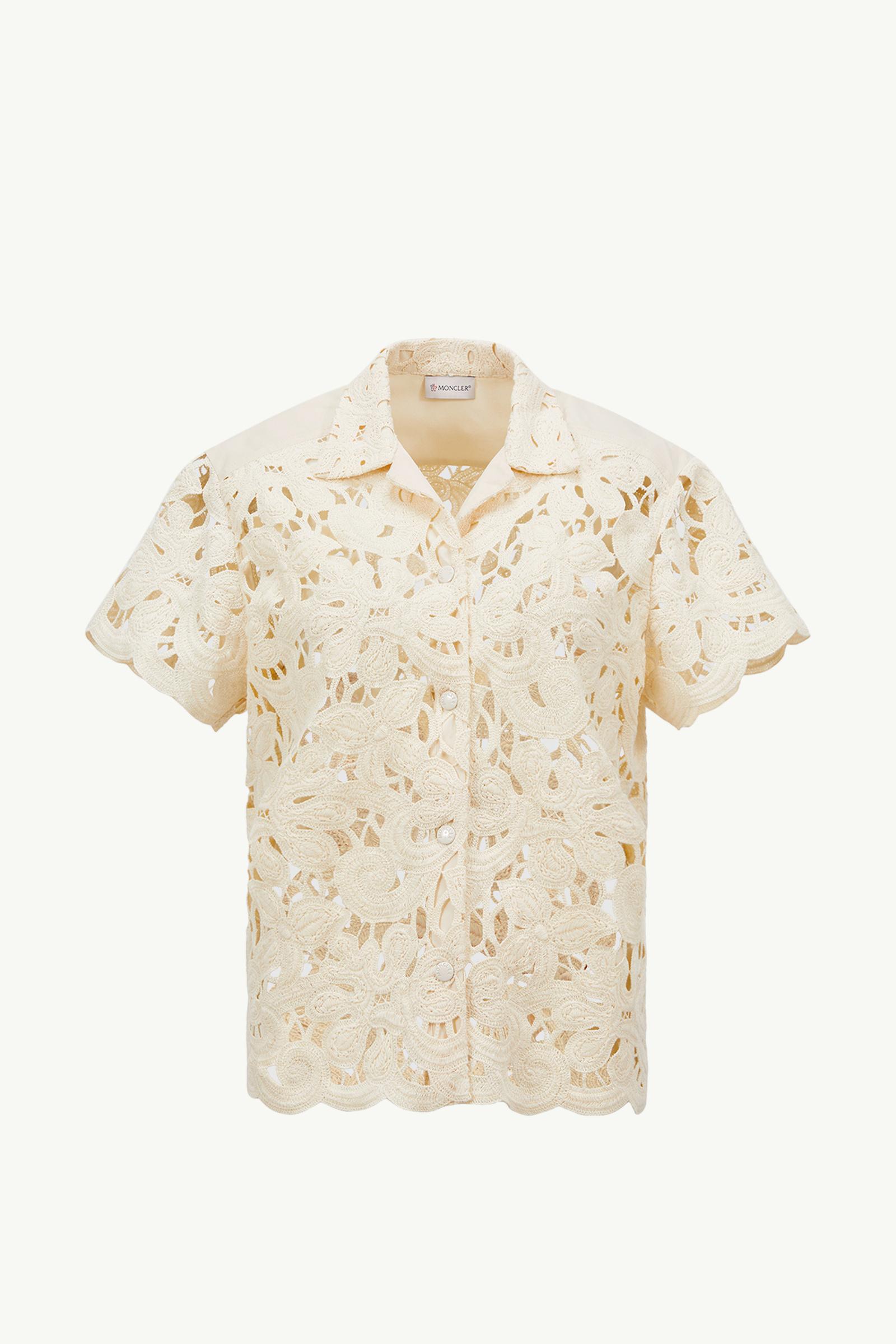 Camicia a maniche corte con fiori in macramé_findInBoutique_image
