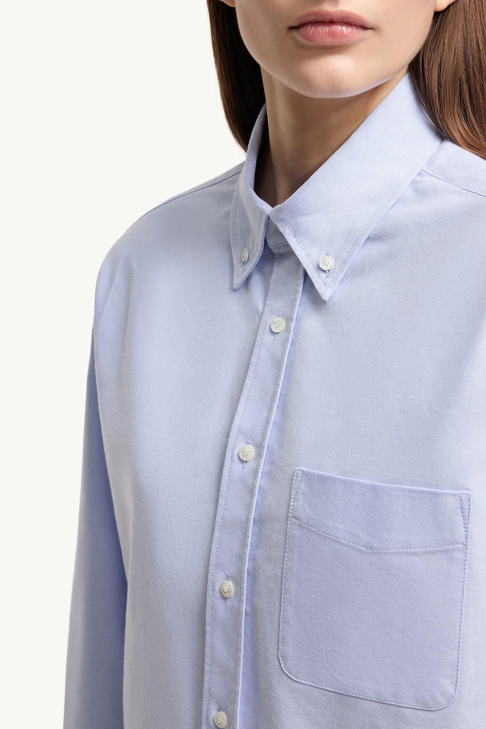 【正規品】モンクレール　レディースシャツ ライトブルー シャツ : トップ＆Tシャツ 向けの レディース | モンクレール