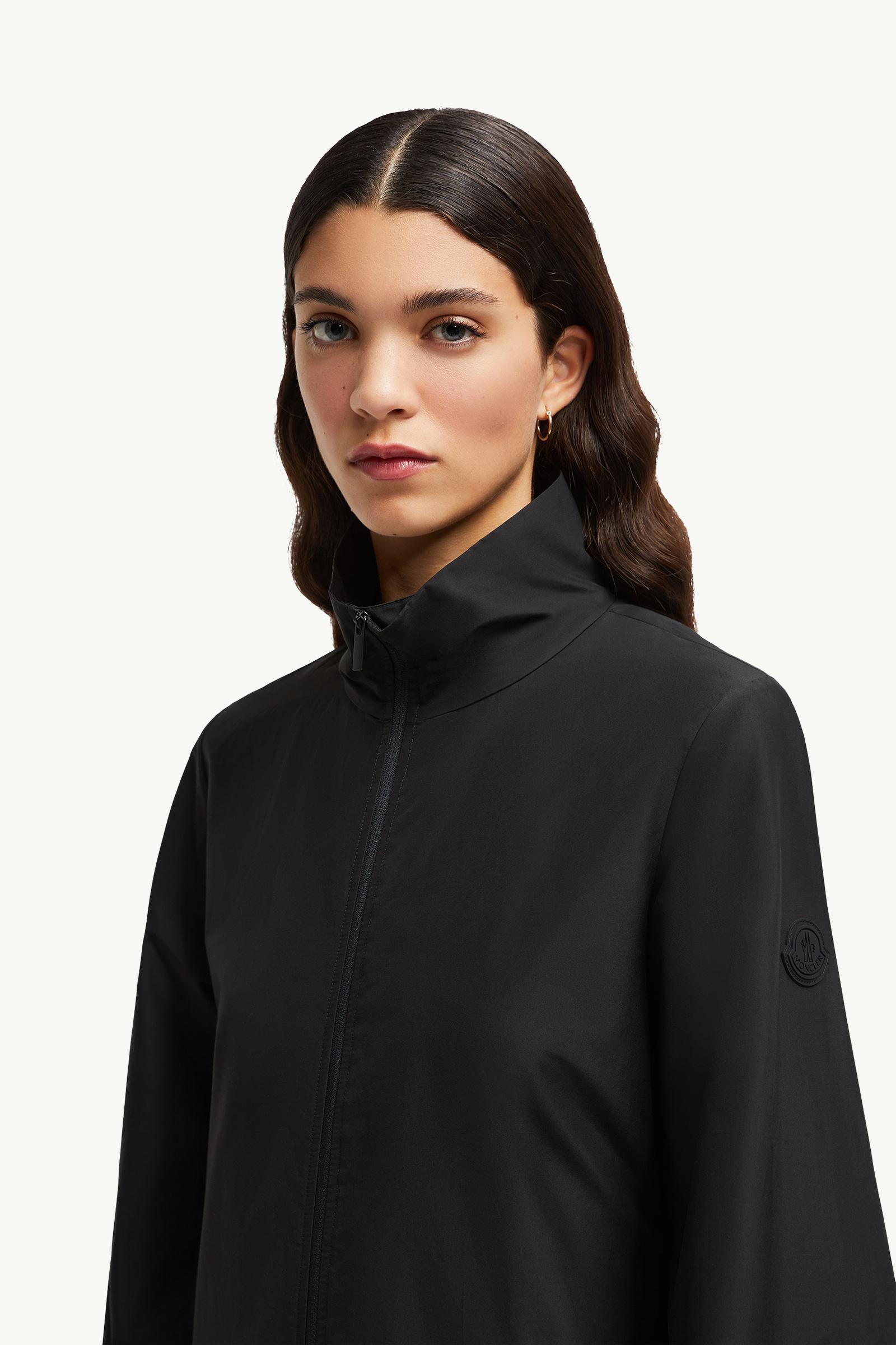 Turtleneck Cotton Midi Dress Women Black Moncler 1