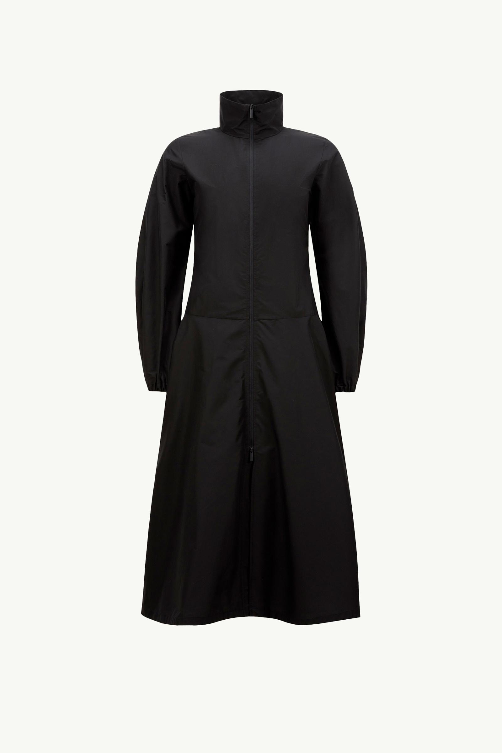 Black Turtleneck Cotton Midi Dress - Dresses for Women