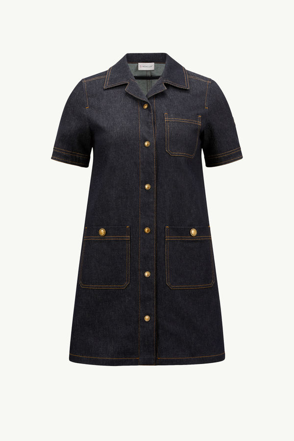 Mini-Hemdkleid aus Denim Damen Jeansblau Moncler 2