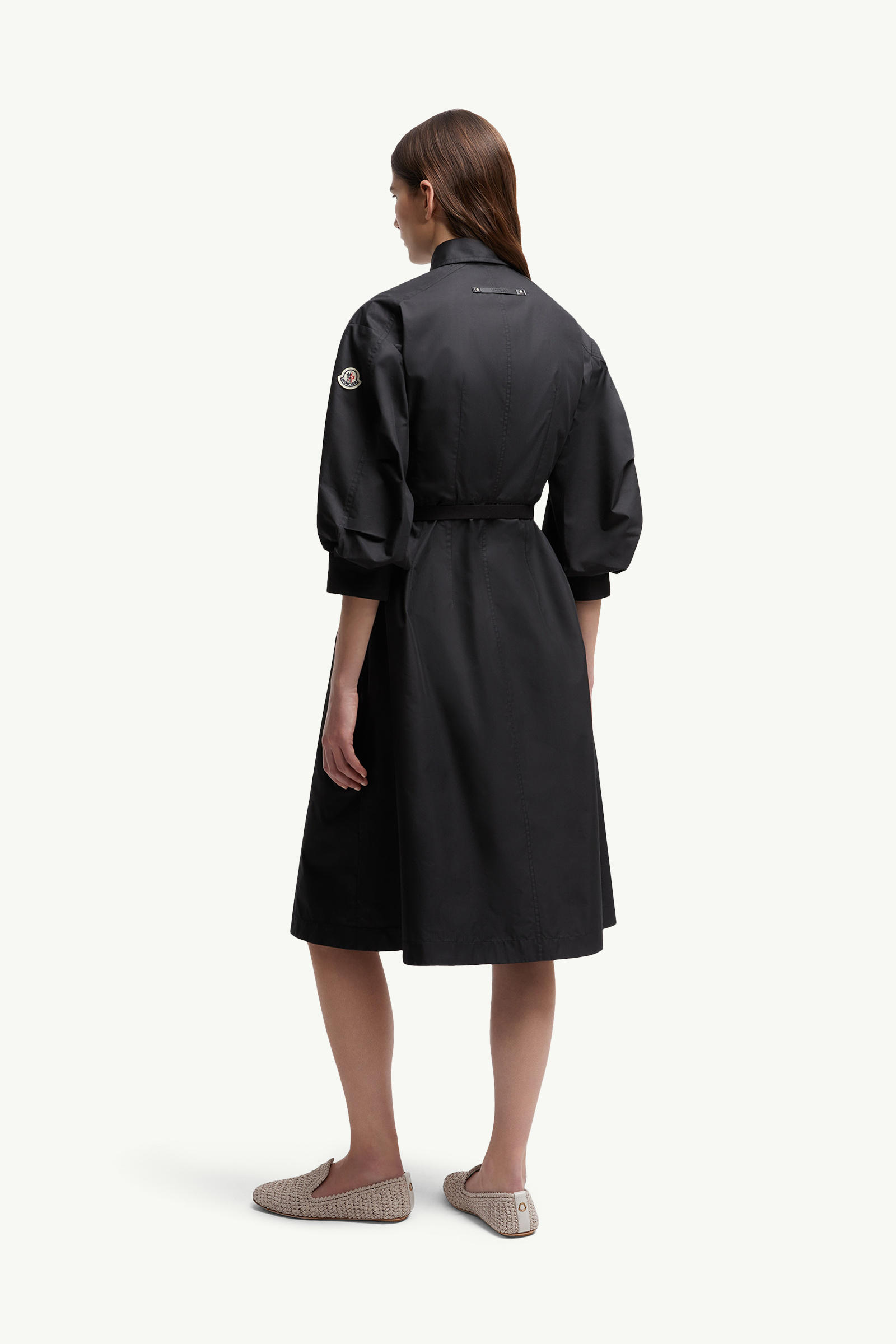 Poplin Midi Shirt Dress Women Black Moncler 4