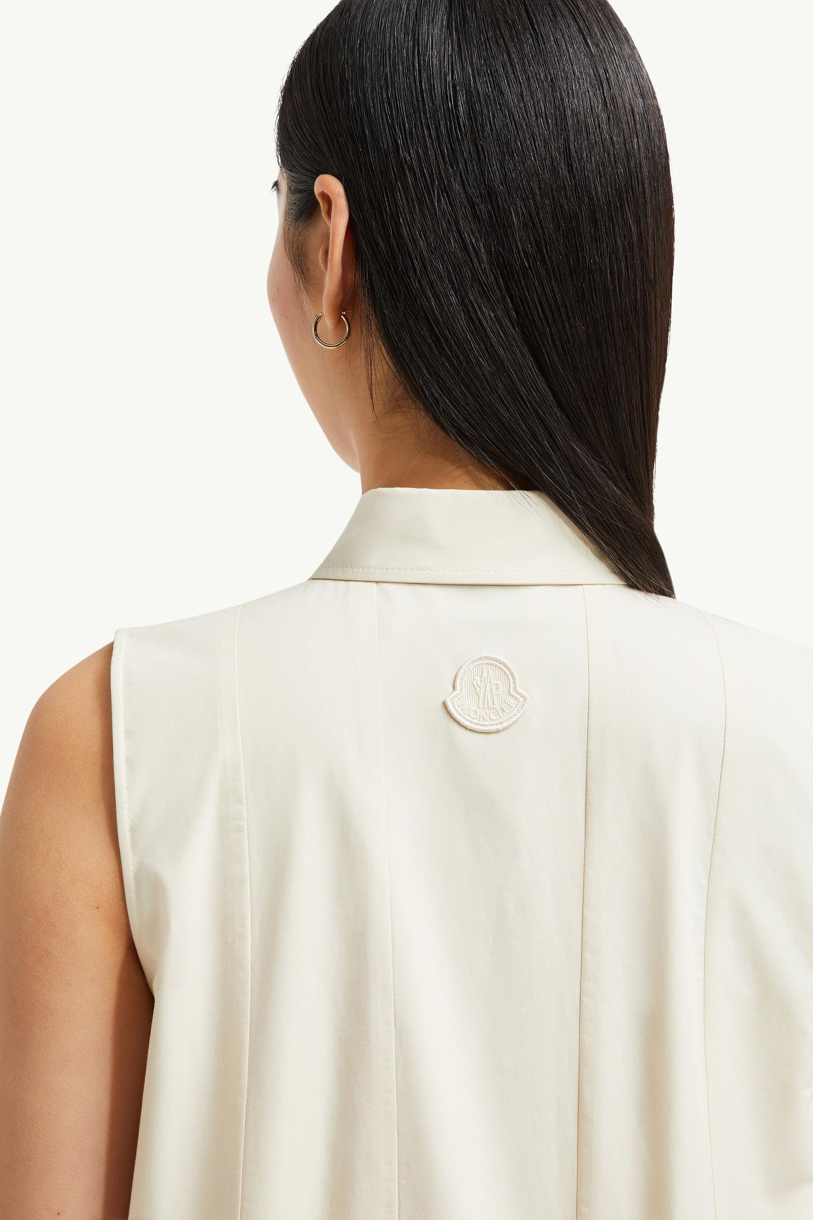 【MONCLER】COTTON & SILK MINI SHIRT DRESS シャツドレス MONCLER Pleated cotton-piqué mini shirt dress | NET-A-PORTER