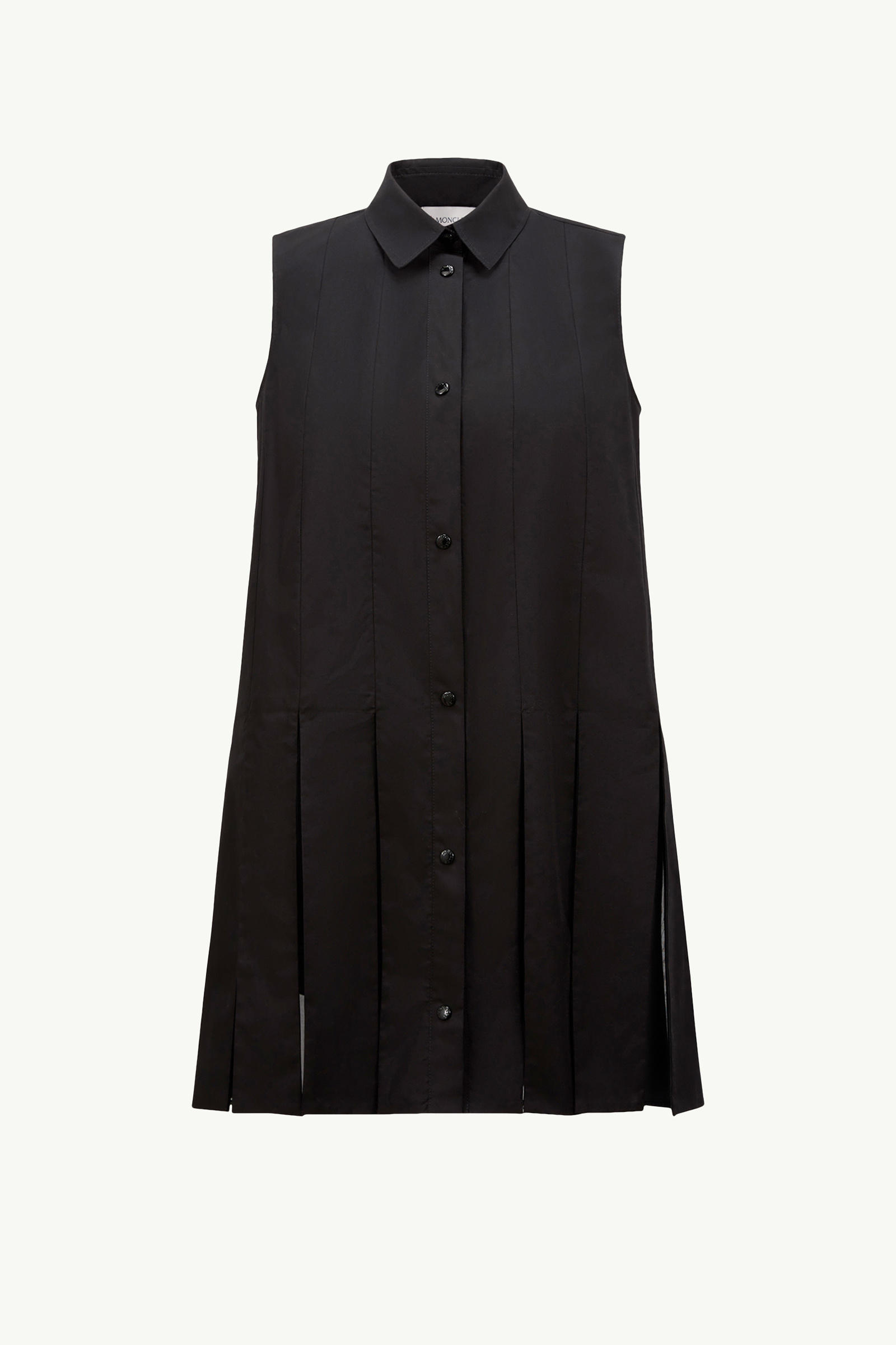 Cotton & Silk Mini Shirt Dress Women Black Moncler 2